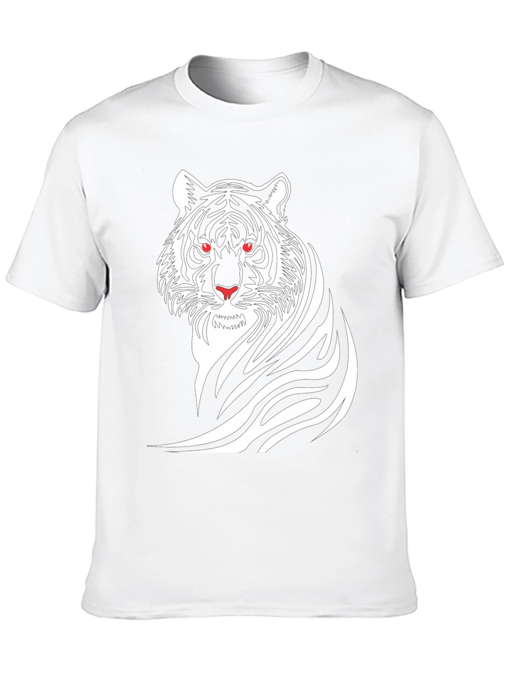 Bold Tiger Graphic Tee - Black Cotton T-Shirt