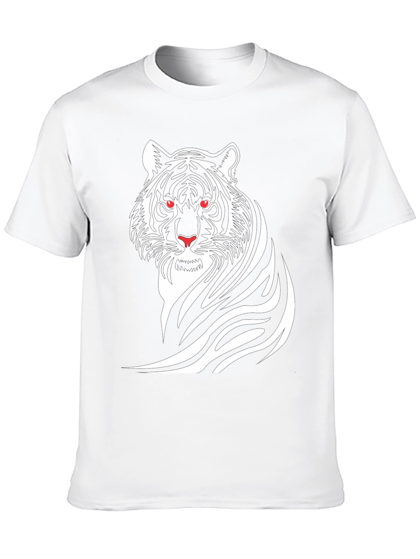 Bold Tiger Graphic Tee - Black Cotton T-Shirt