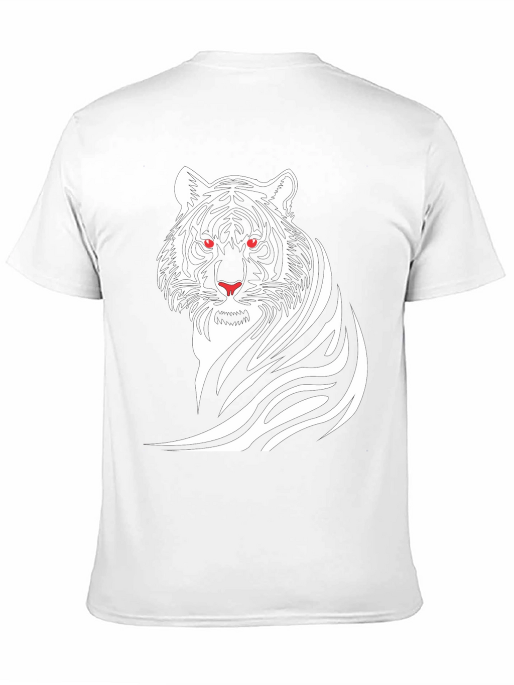 Bold Tiger Graphic Tee - Black Cotton T-Shirt