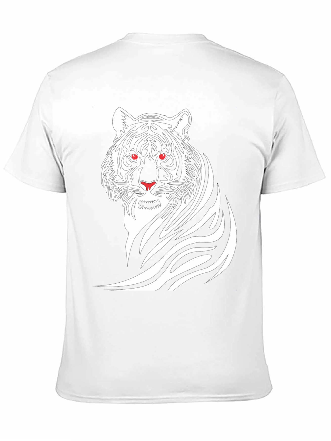 Bold Tiger Graphic Tee - Black Cotton T-Shirt