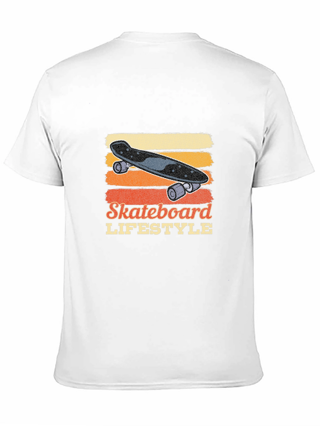 Skateboard Lifestyle Graphic Tee - Black Cotton Casual Shirt