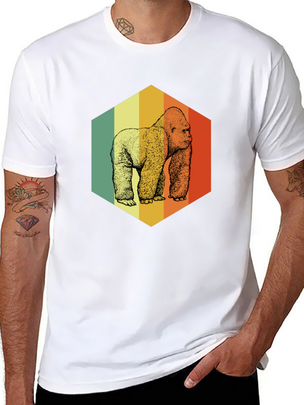 Retro Gorilla Graphic T-Shirt
