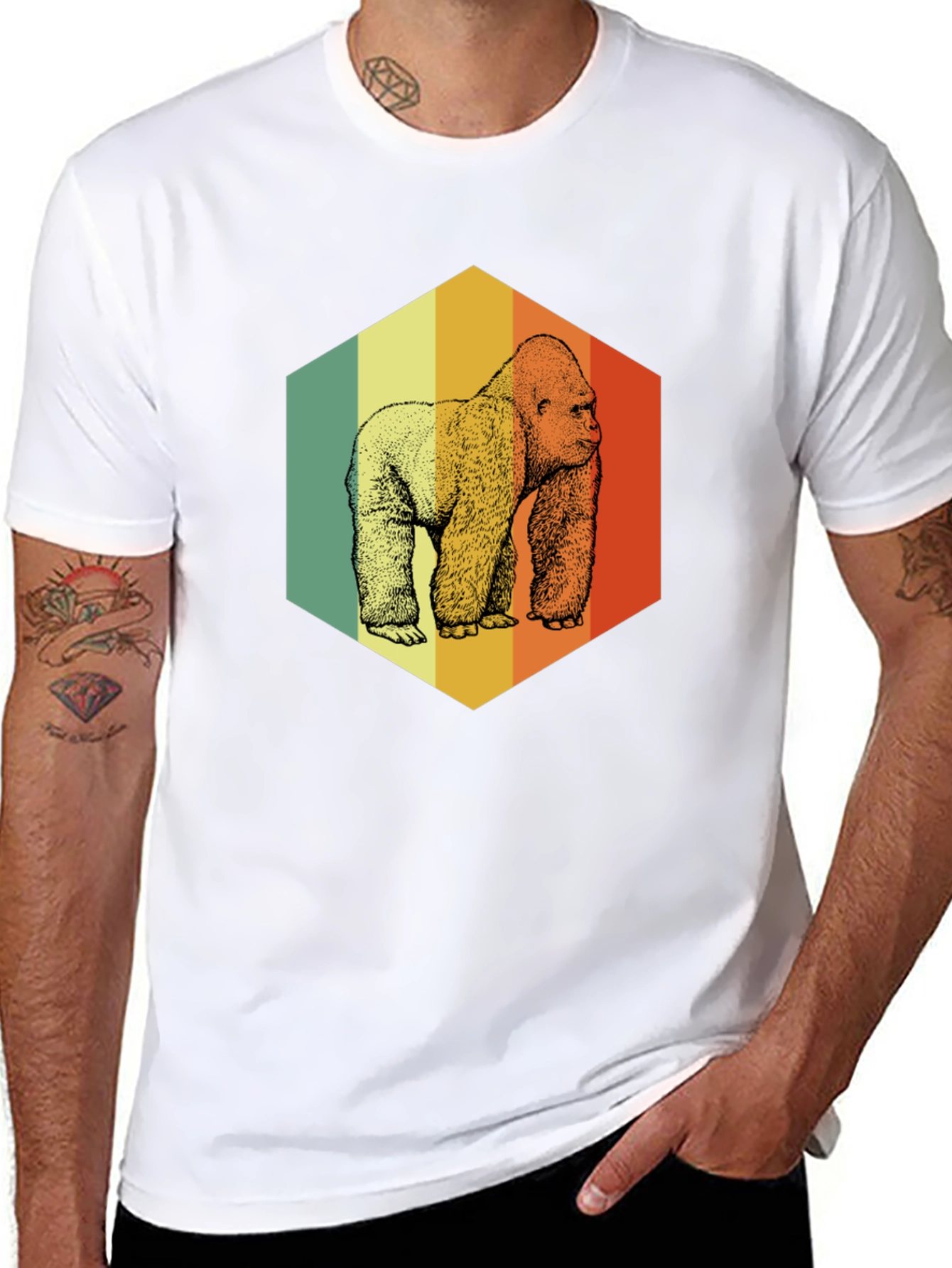 Retro Gorilla Graphic T-Shirt