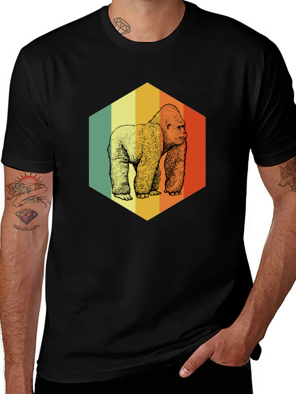 Retro Gorilla Graphic T-Shirt