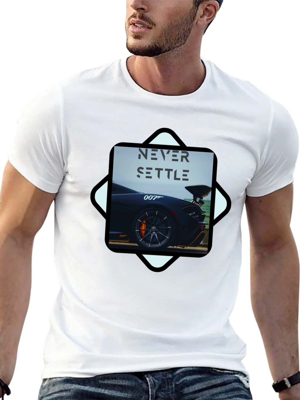 Never Settle Car T-Shirt