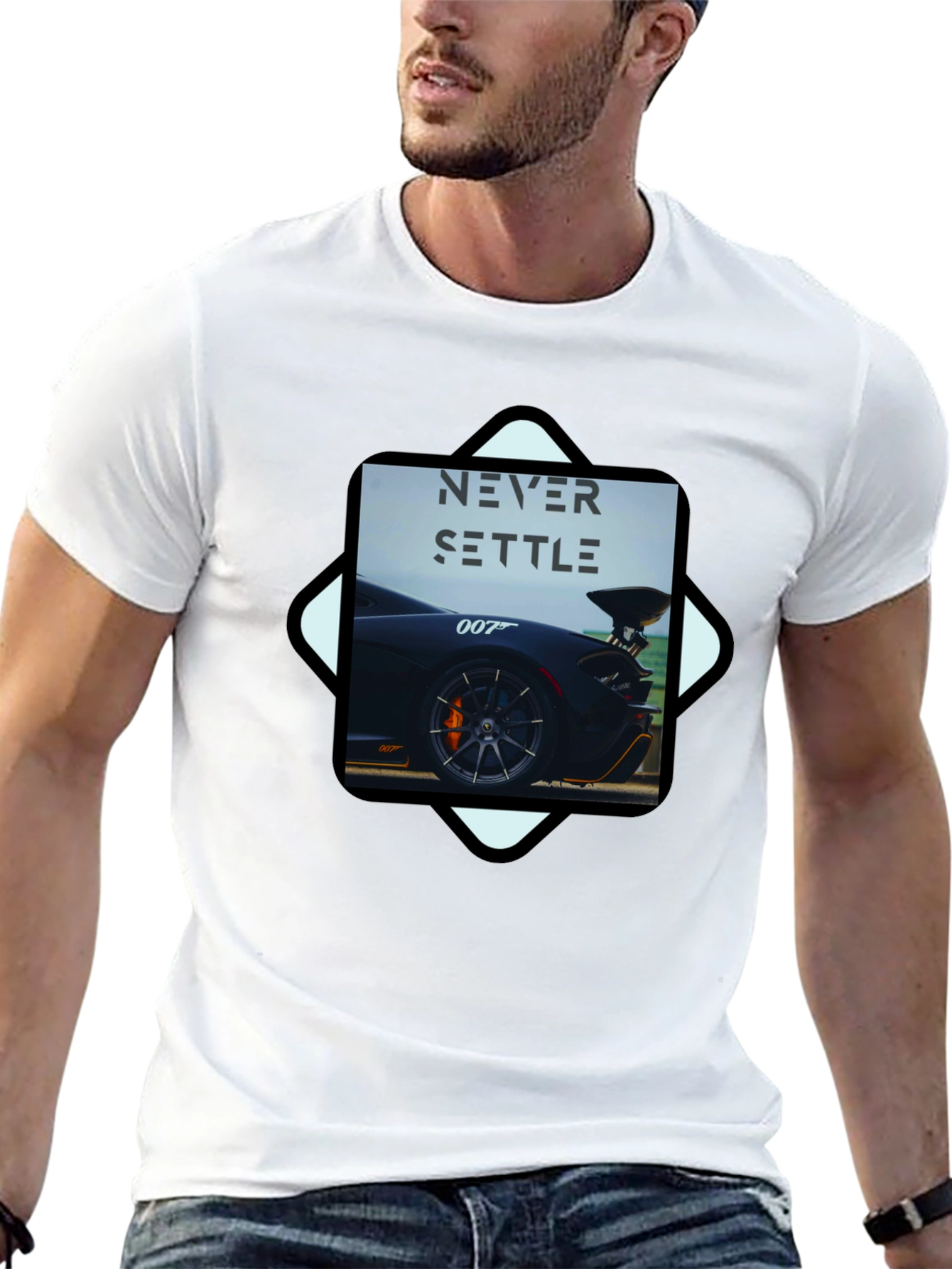 Never Settle Car T-Shirt