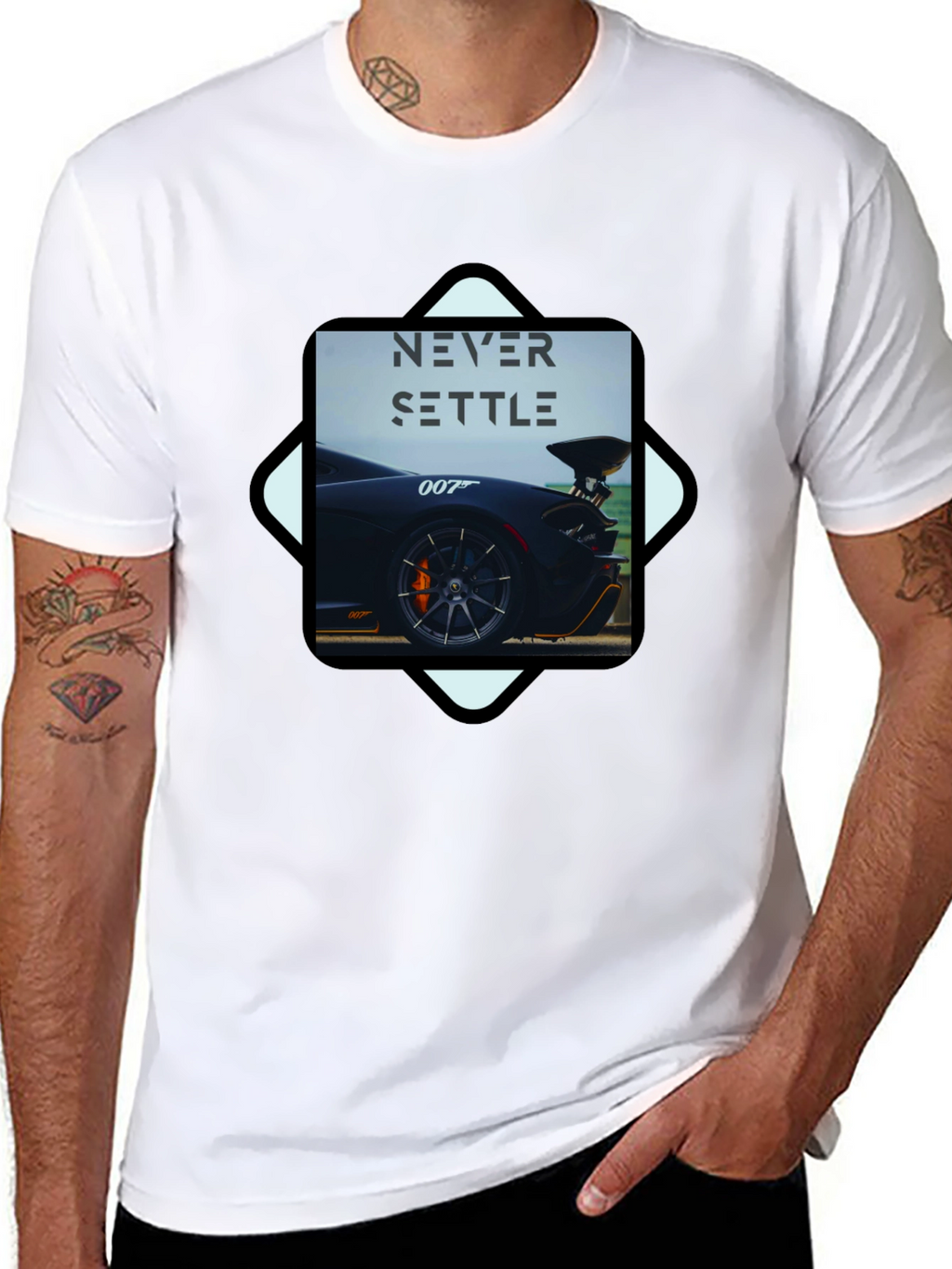 Never Settle Car T-Shirt