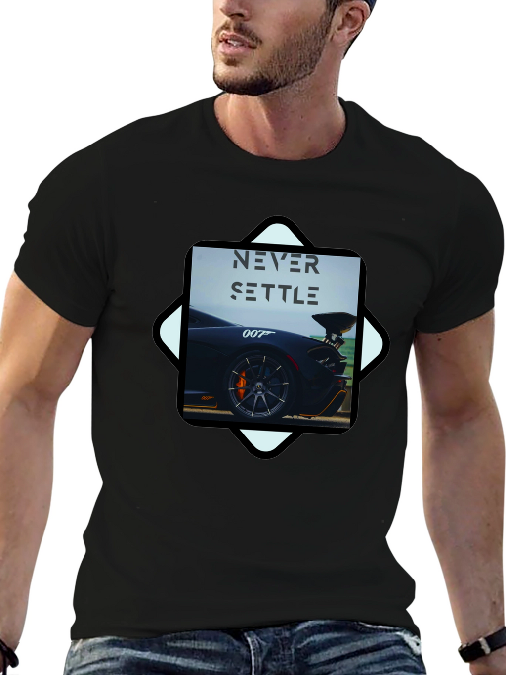 Never Settle Car T-Shirt