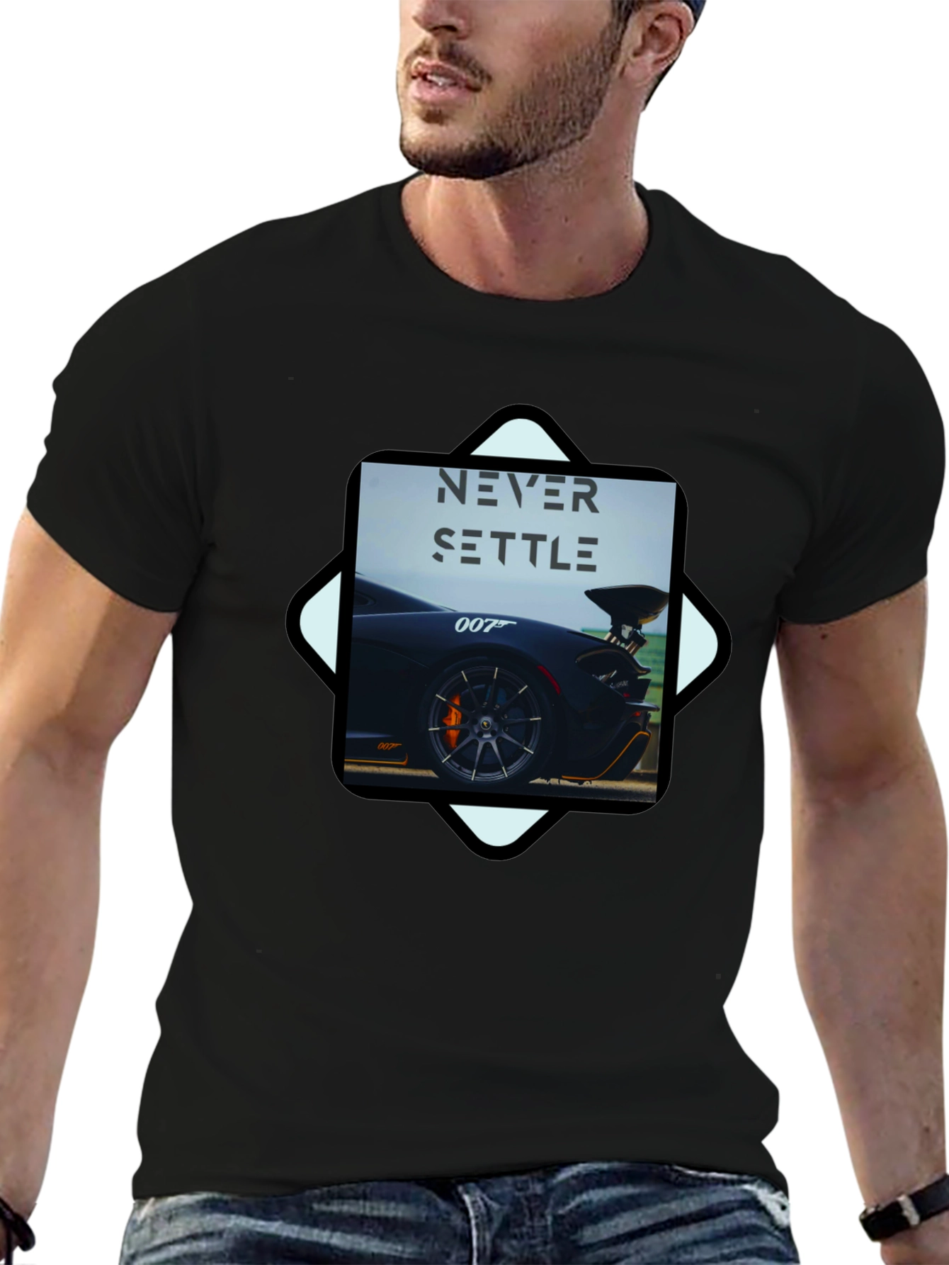 Never Settle Car T-Shirt
