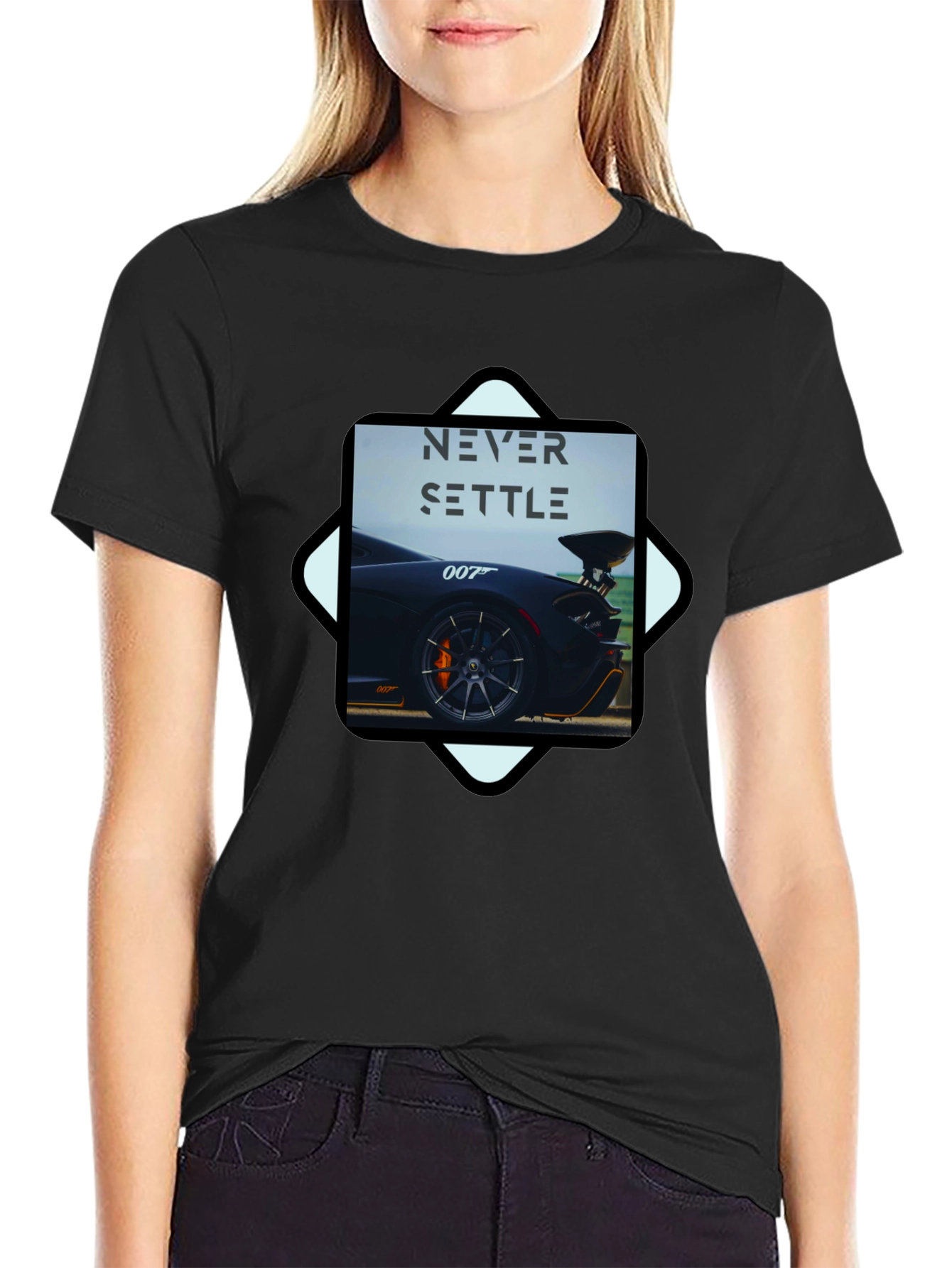 Never Settle Car T-Shirt