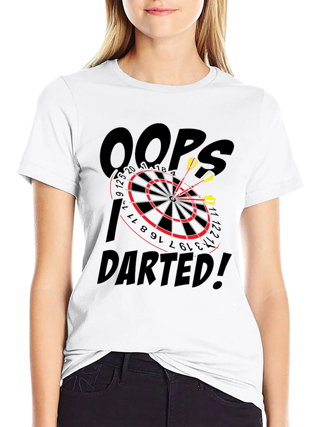 Oops! I DARTED! T-Shirt - Dartboard Design