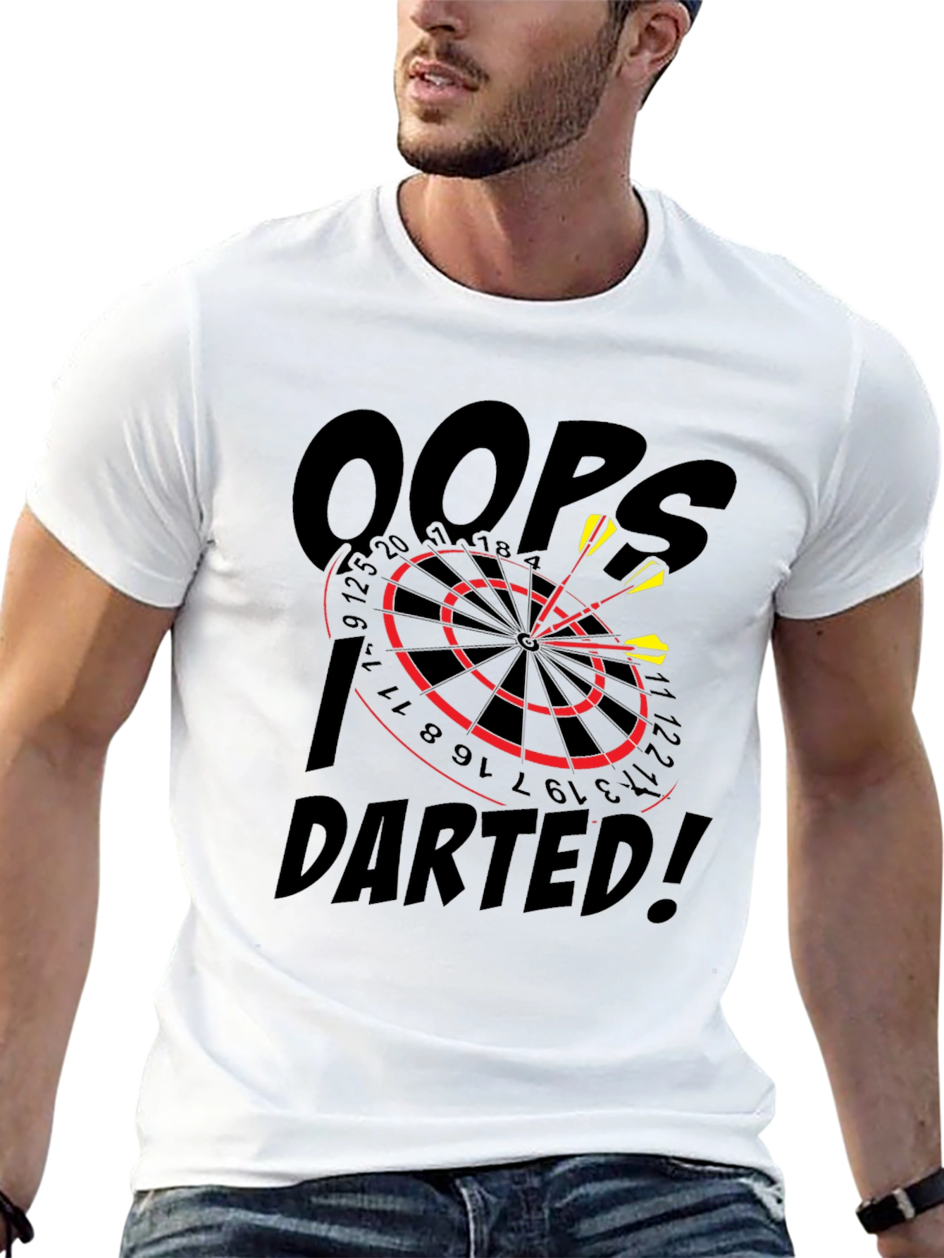 Oops! I DARTED! T-Shirt - Dartboard Design