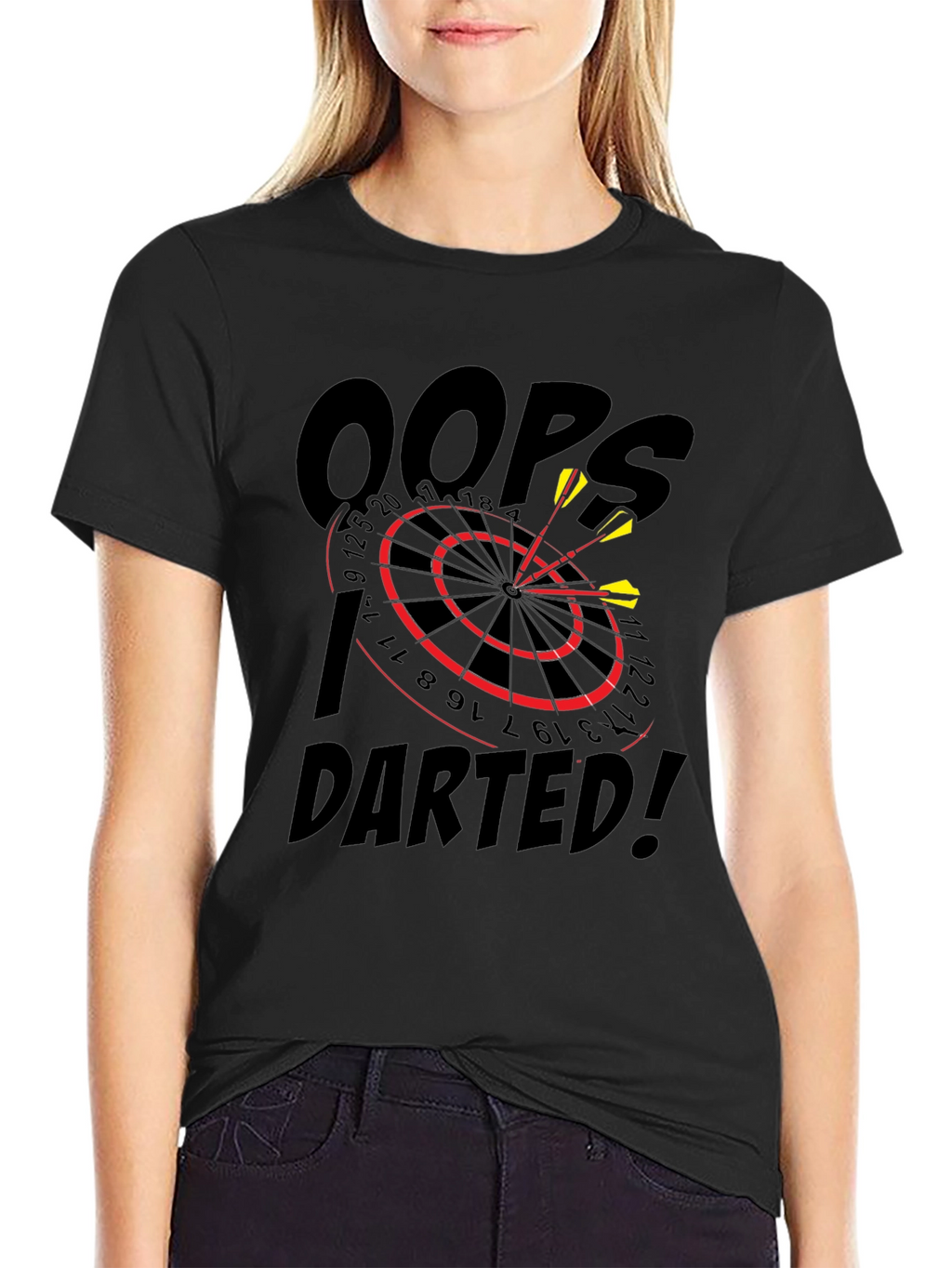 Oops! I DARTED! T-Shirt - Dartboard Design
