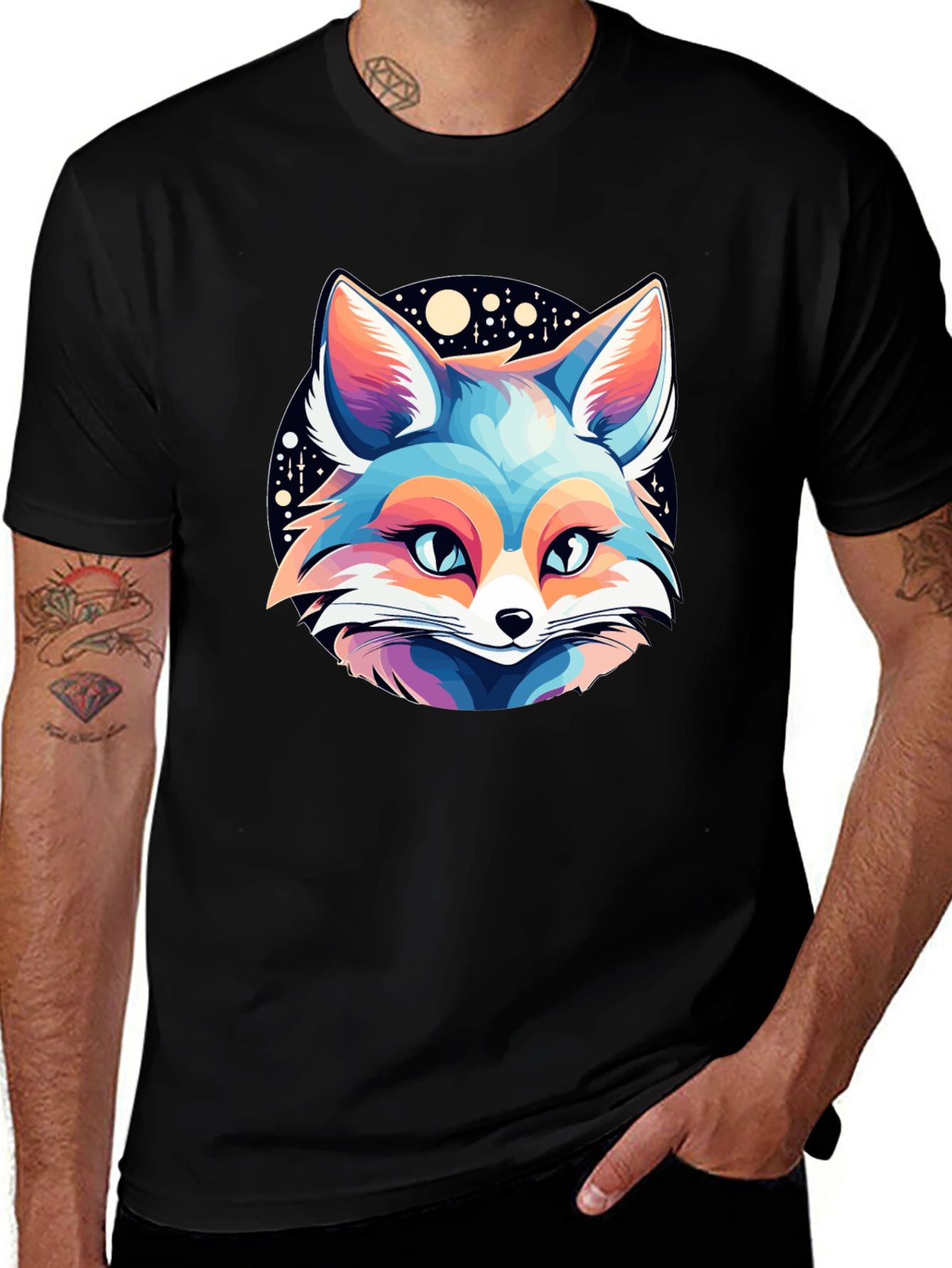 Fox Galaxy Graphic Tee - Mens Black T-Shirt