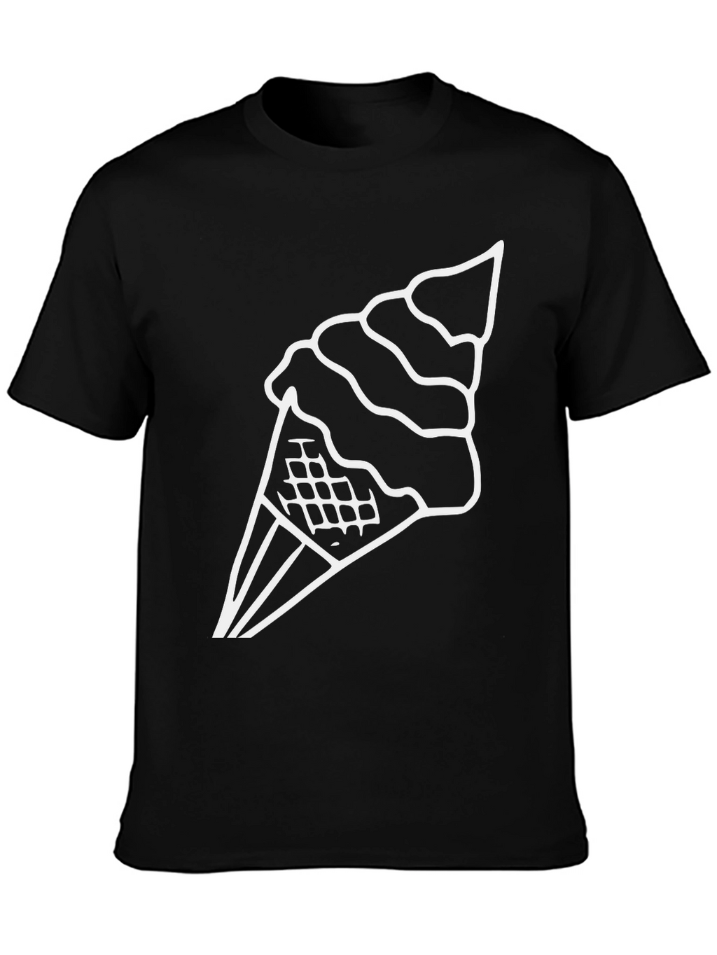 Cool Ice Cream Graphic Tee - Black T-Shirt
