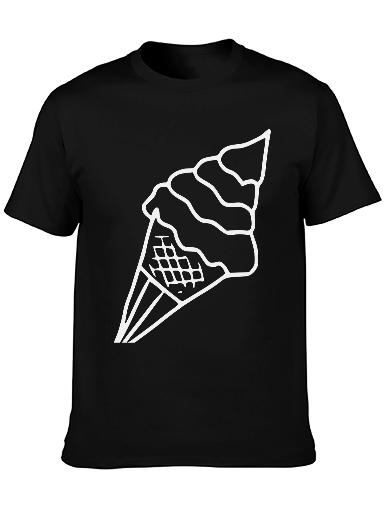 Cool Ice Cream Graphic Tee - Black T-Shirt