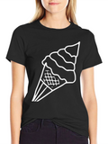 Cool Ice Cream Graphic Tee - Black T-Shirt