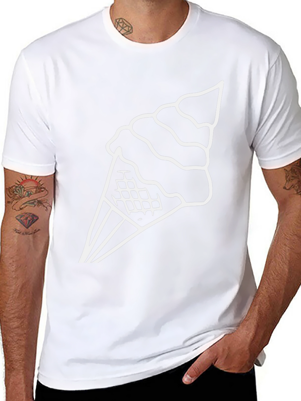 Cool Ice Cream Graphic Tee - Black T-Shirt