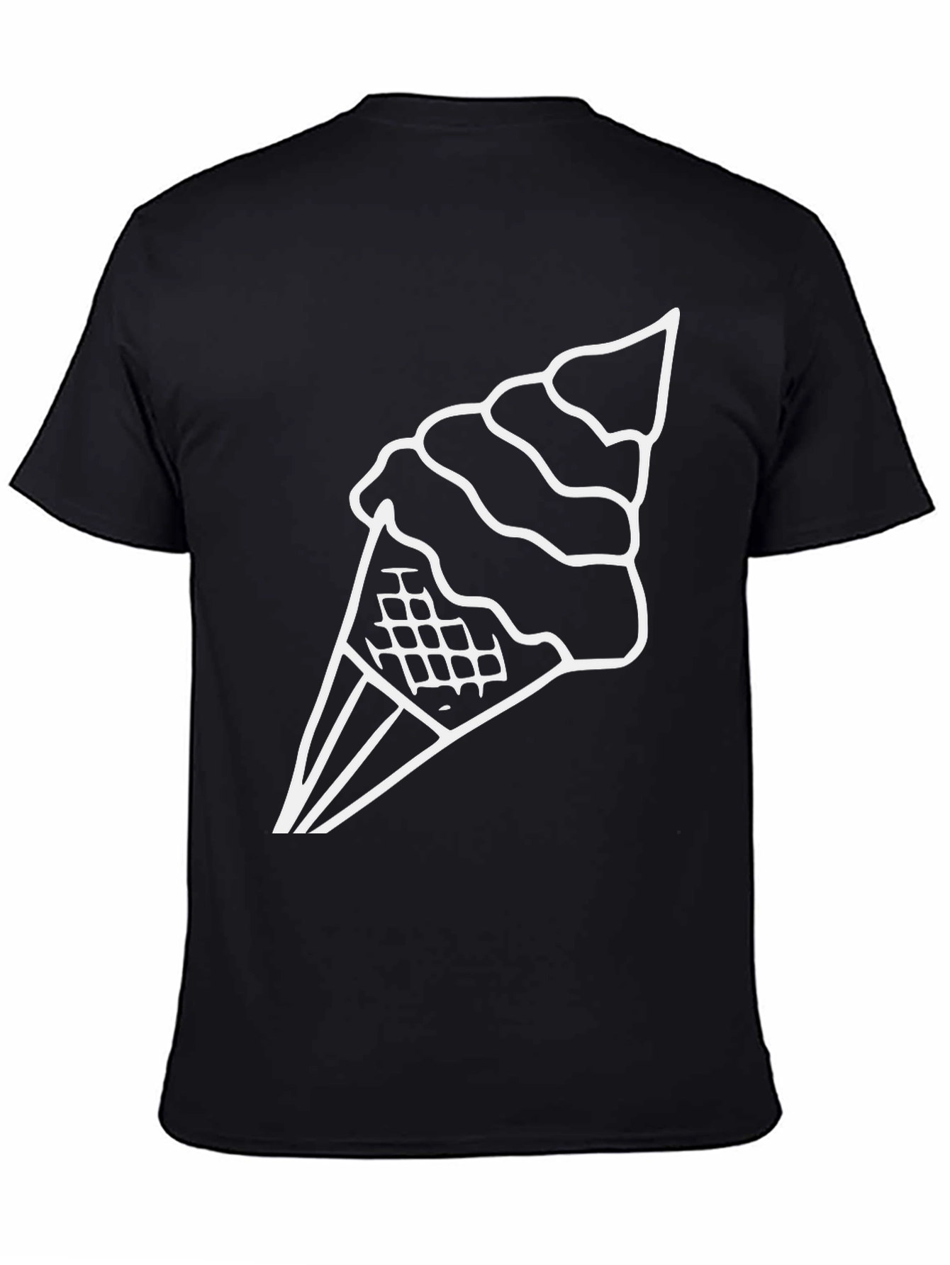 Cool Ice Cream Graphic Tee - Black T-Shirt