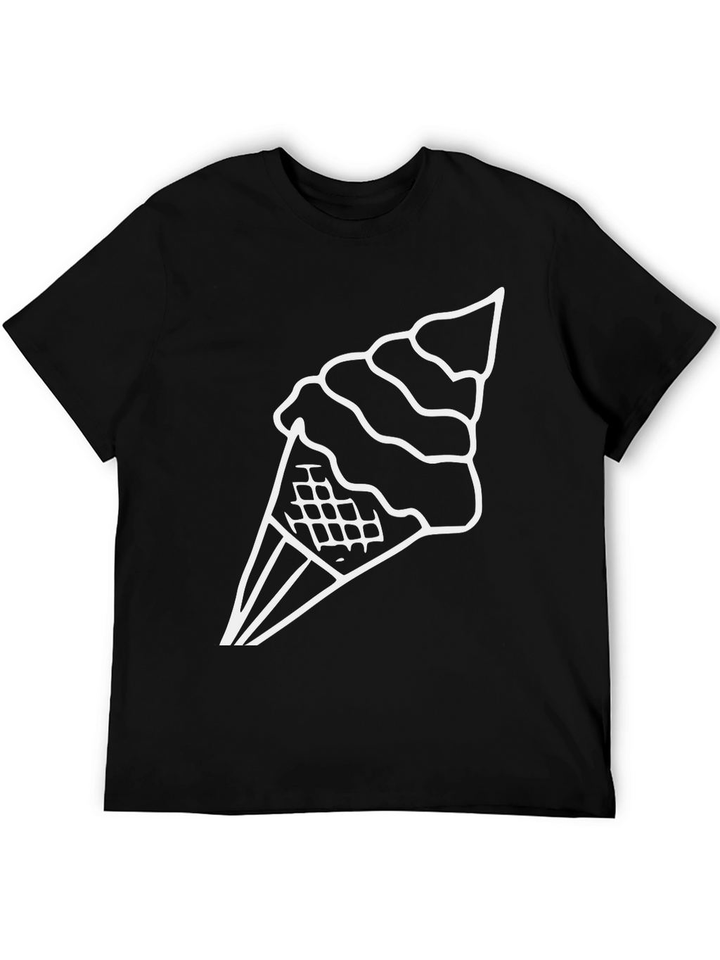 Cool Ice Cream Graphic Tee - Black T-Shirt