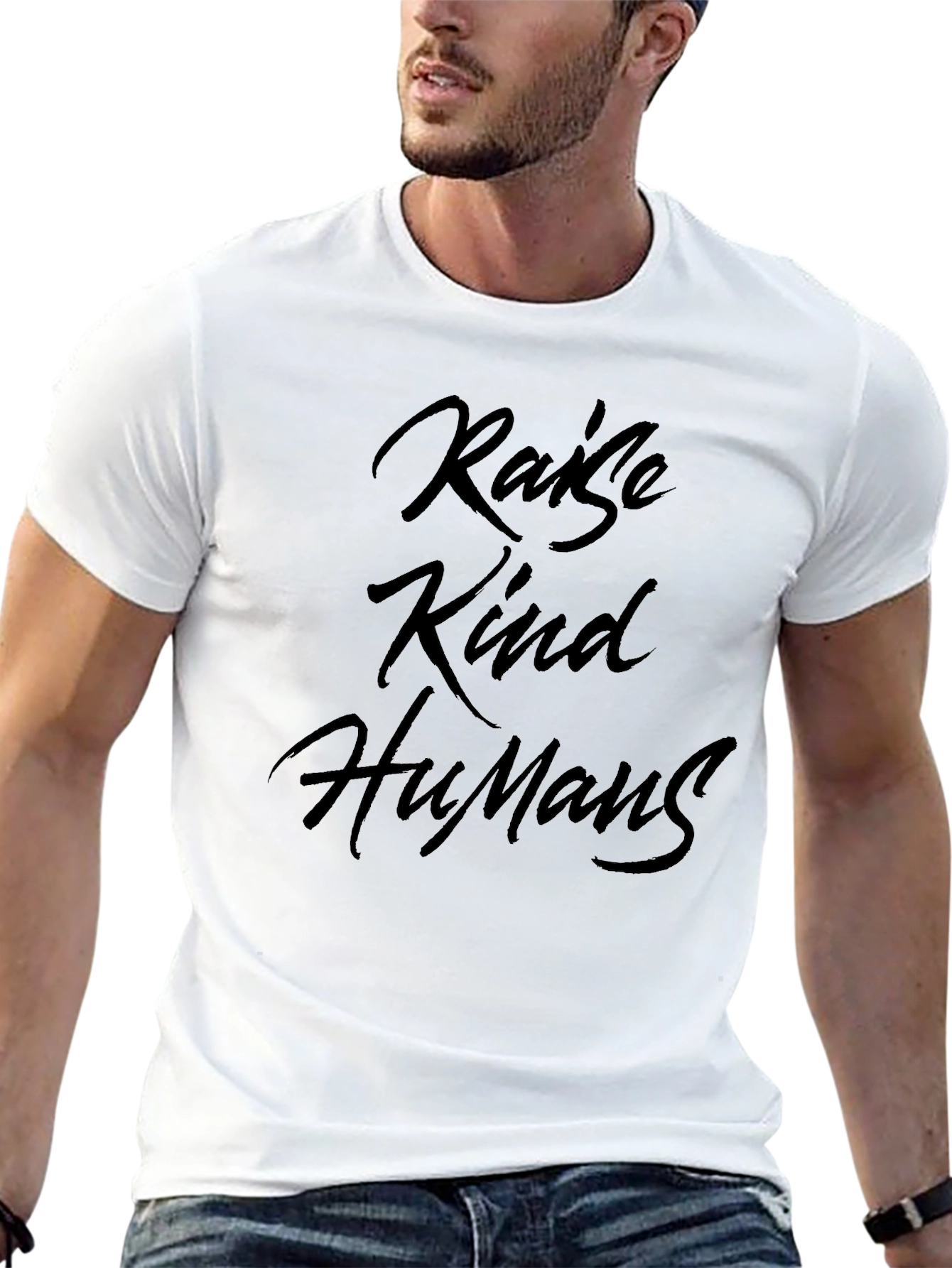 Raise Kind Humans Black Crew Neck T-Shirt
