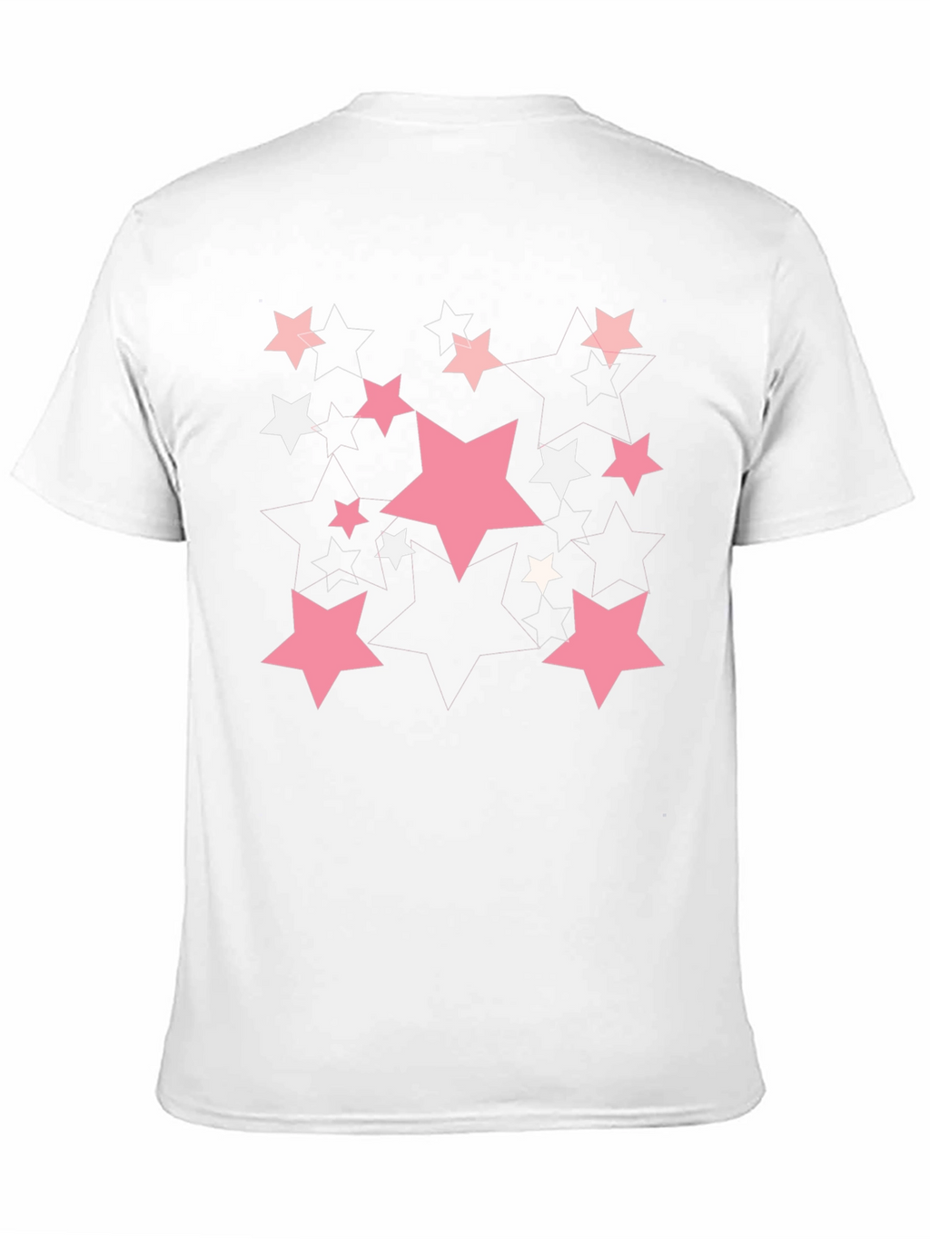 Starry Graphic Print T-Shirt - Casual Black Tee