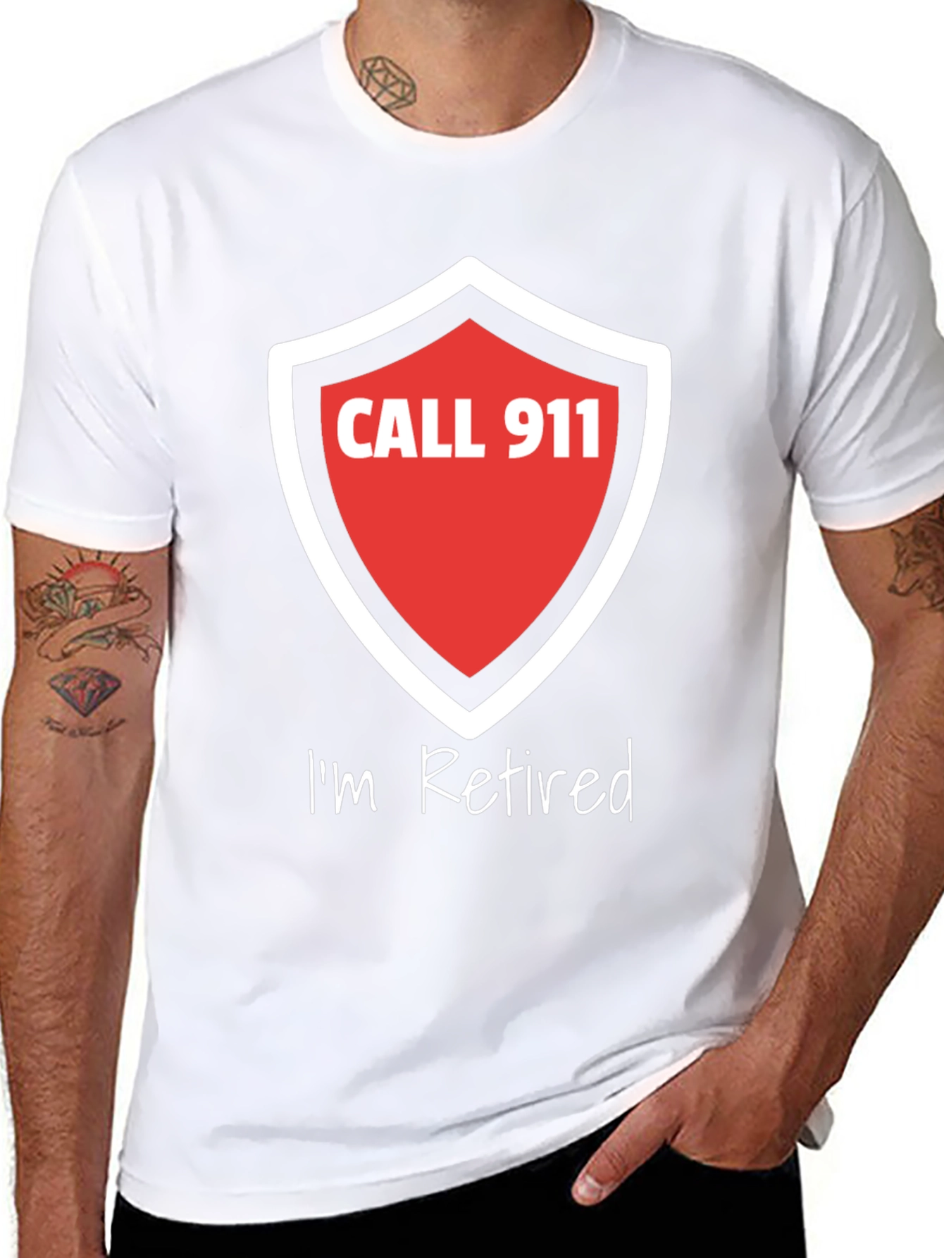 Retired Firefighter T-Shirt - Call 911