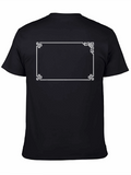 Geometric Border Graphic Tee - Black