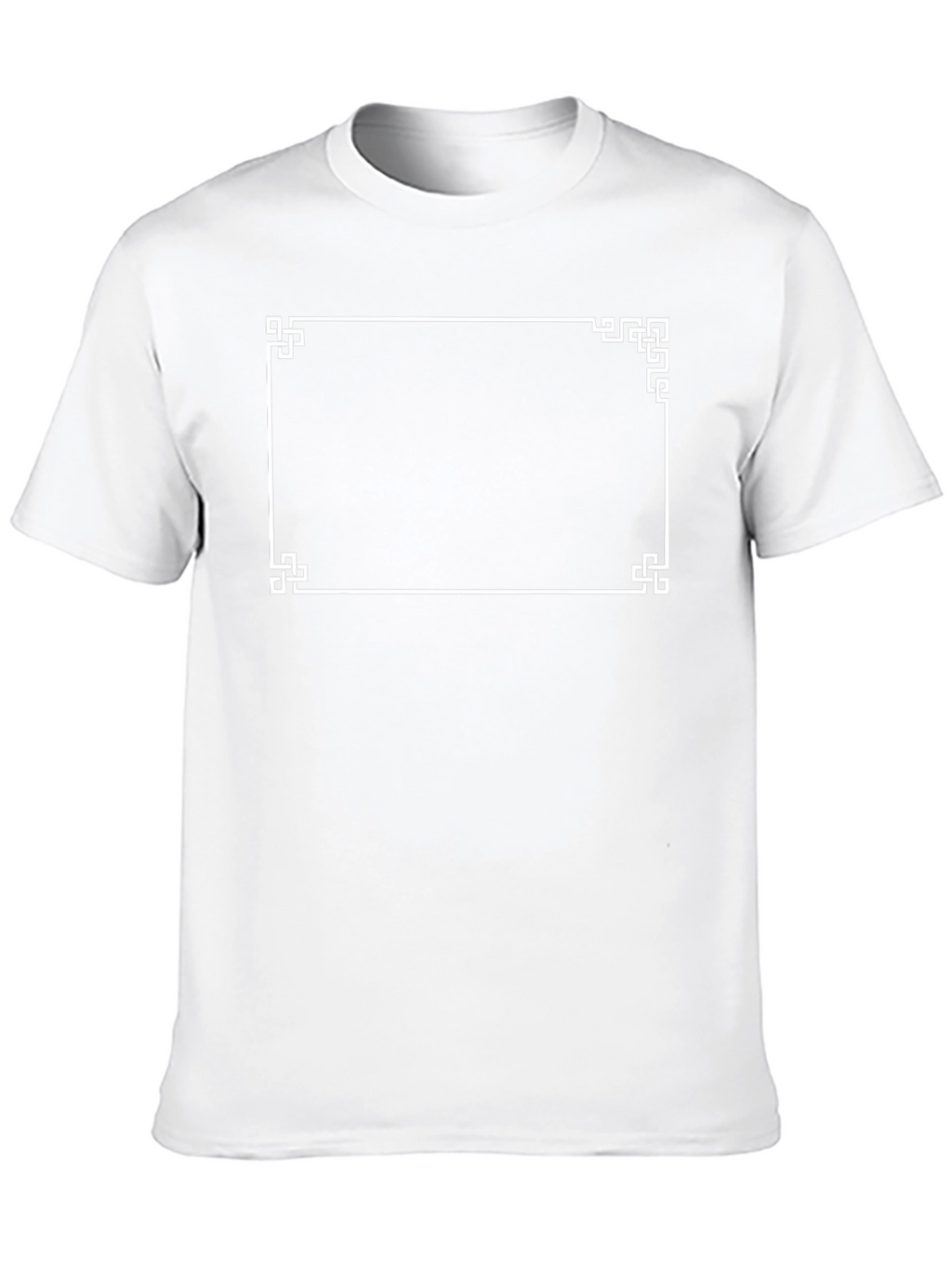 Geometric Border Graphic Tee - Black