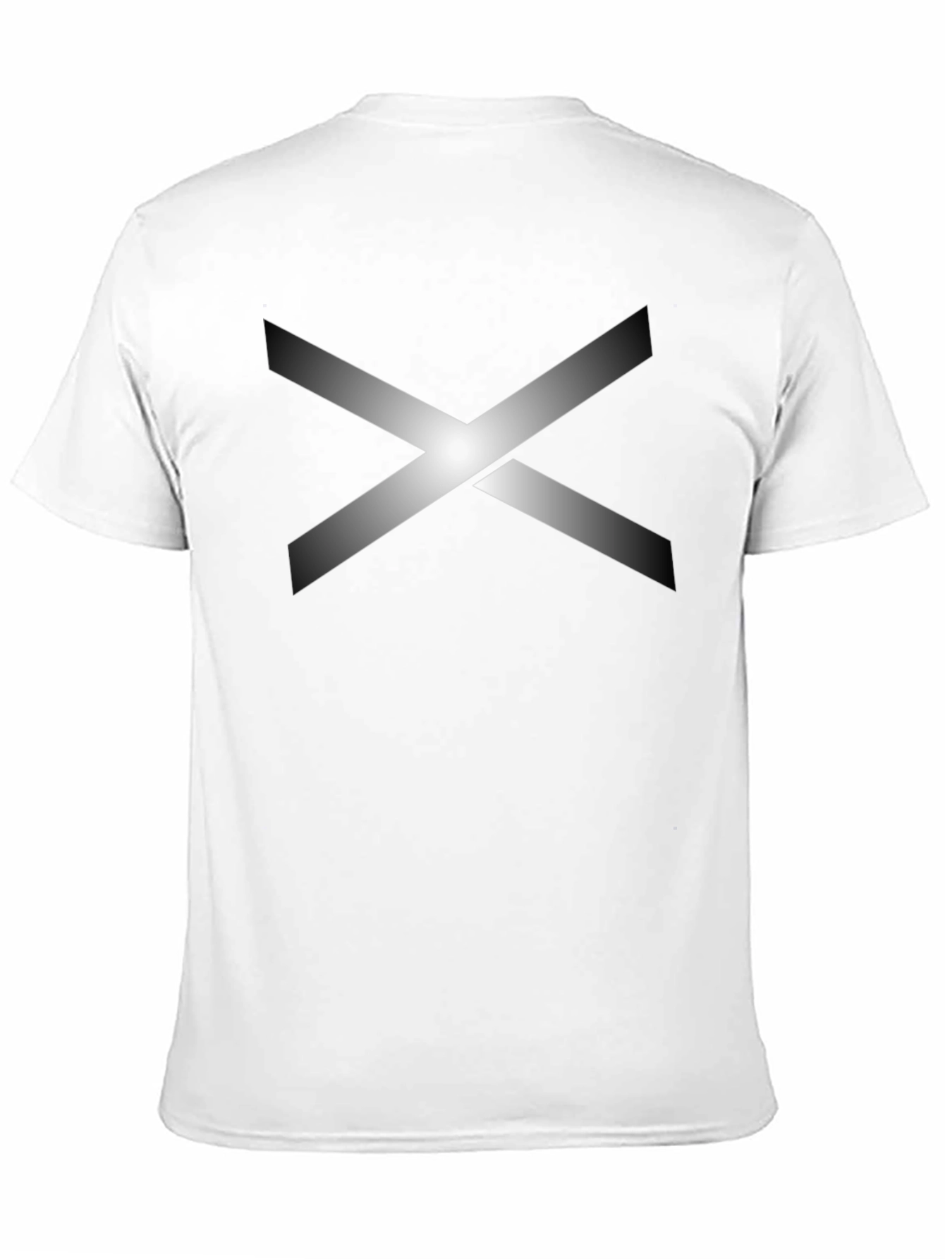Abstract X Graphic Black Cotton T-Shirt