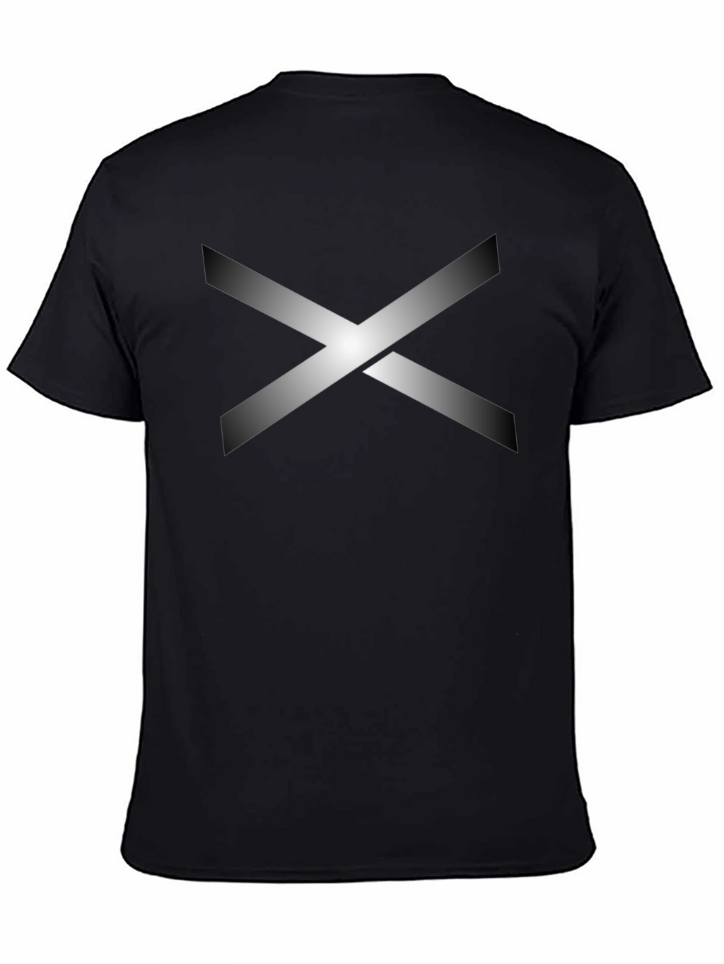 Abstract X Graphic Black Cotton T-Shirt