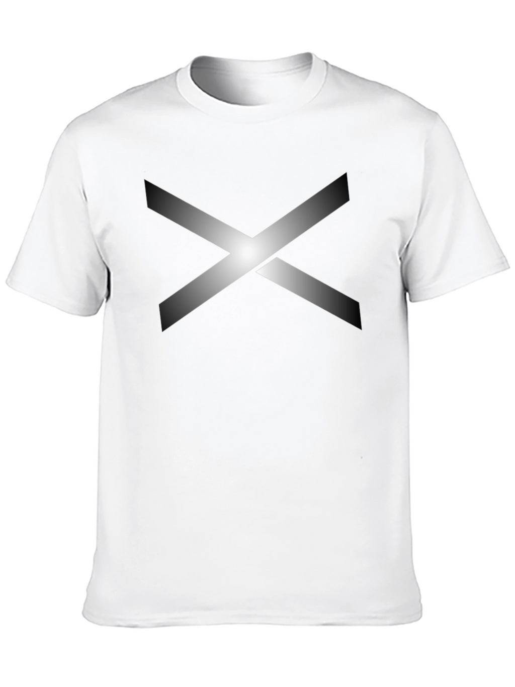 Abstract X Graphic Black Cotton T-Shirt