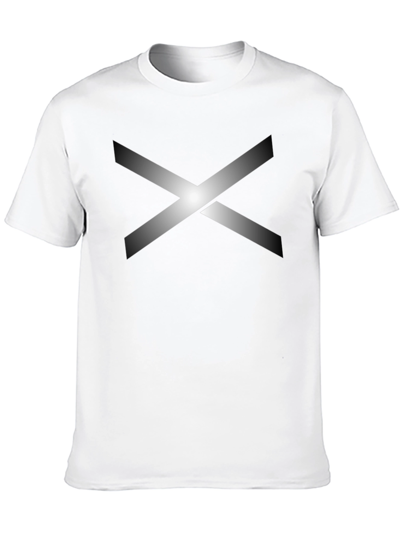 Abstract X Graphic Black Cotton T-Shirt