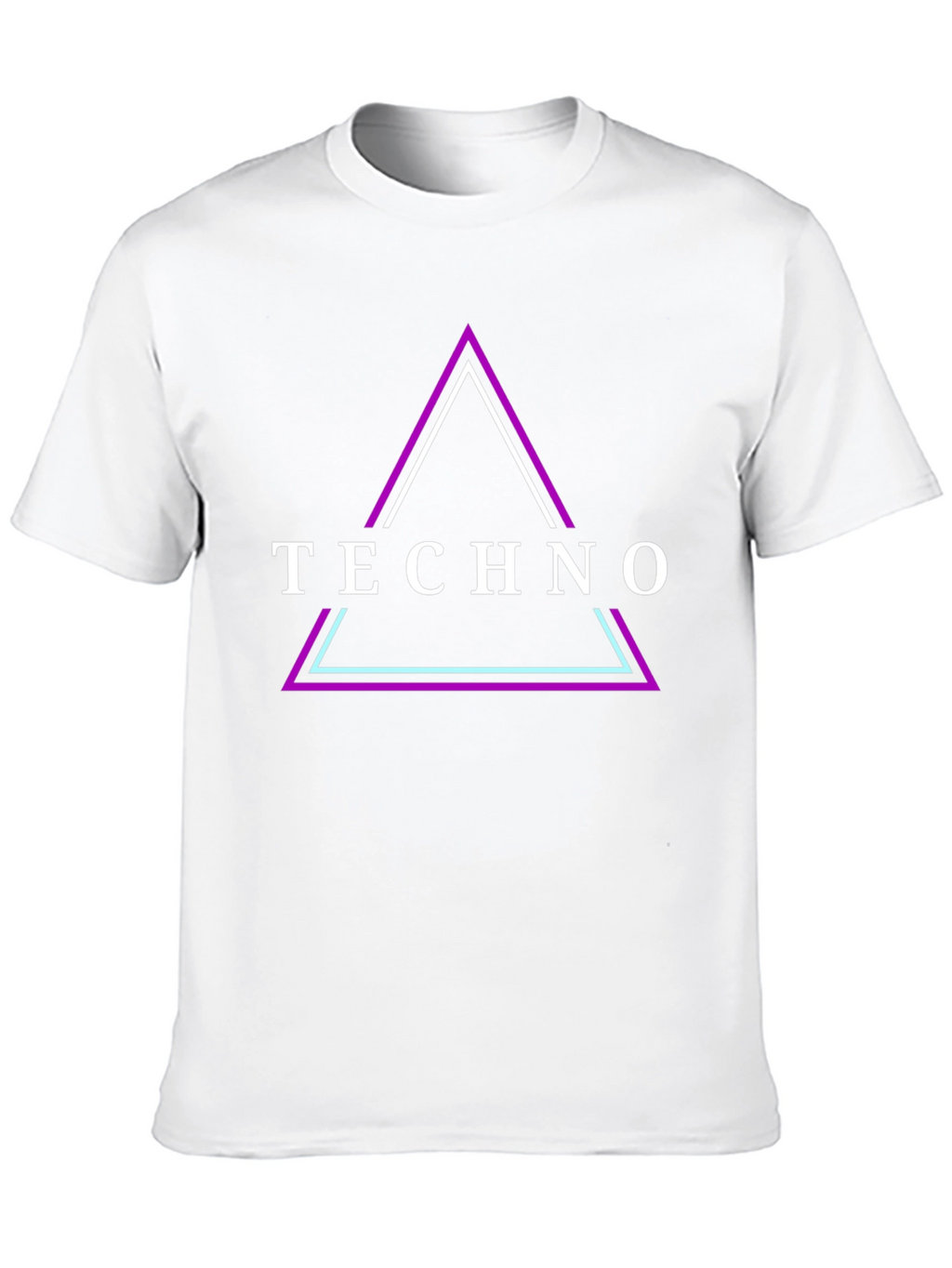 Techno Triangle Graphic T-Shirt - Black