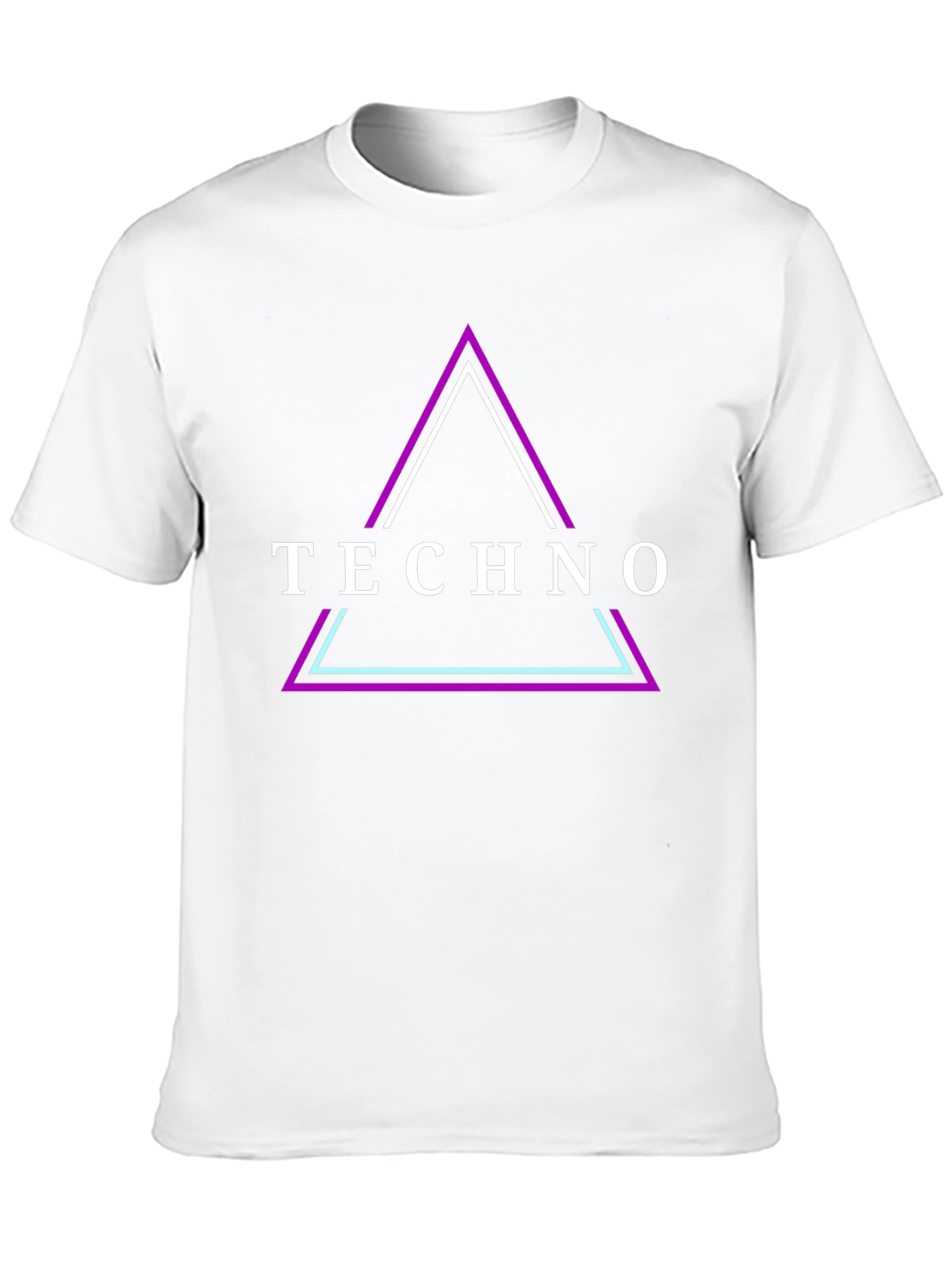 Techno Triangle Graphic T-Shirt - Black