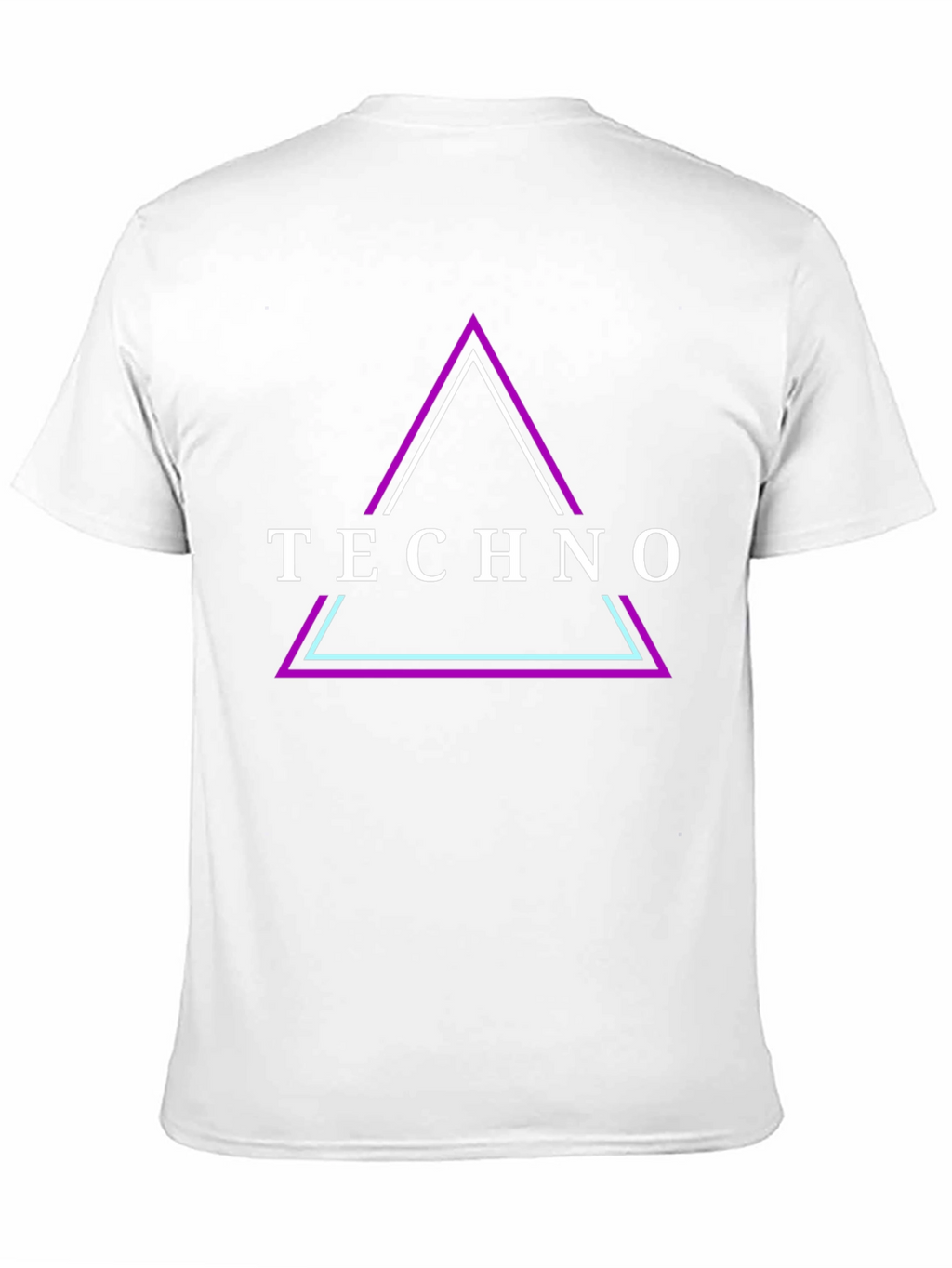 Techno Triangle Graphic T-Shirt - Black