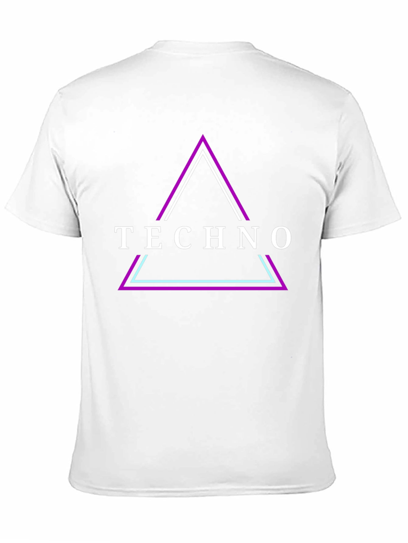Techno Triangle Graphic T-Shirt - Black