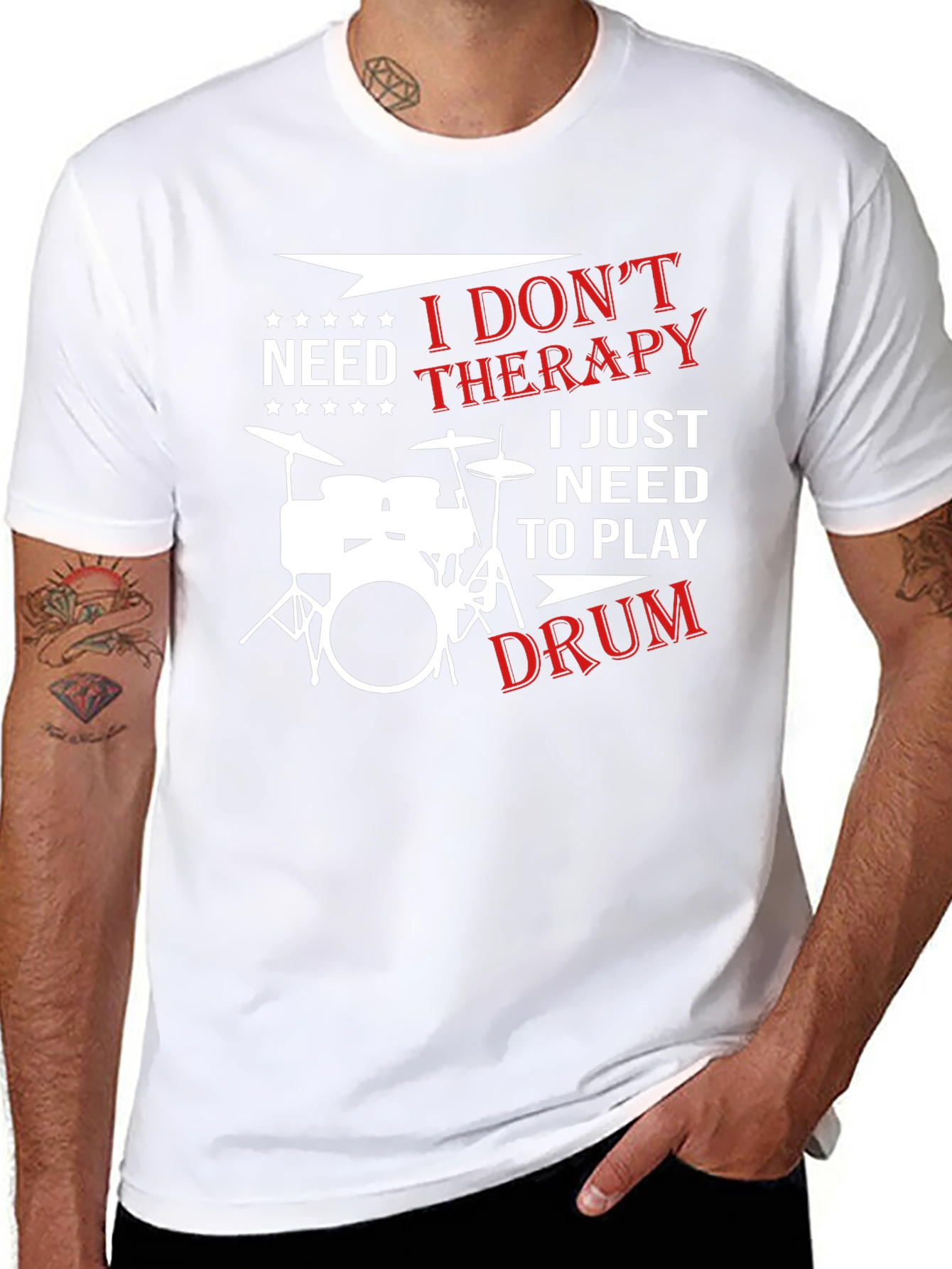 Drummer Therapy T-Shirt - I Just Need to Play Drums!