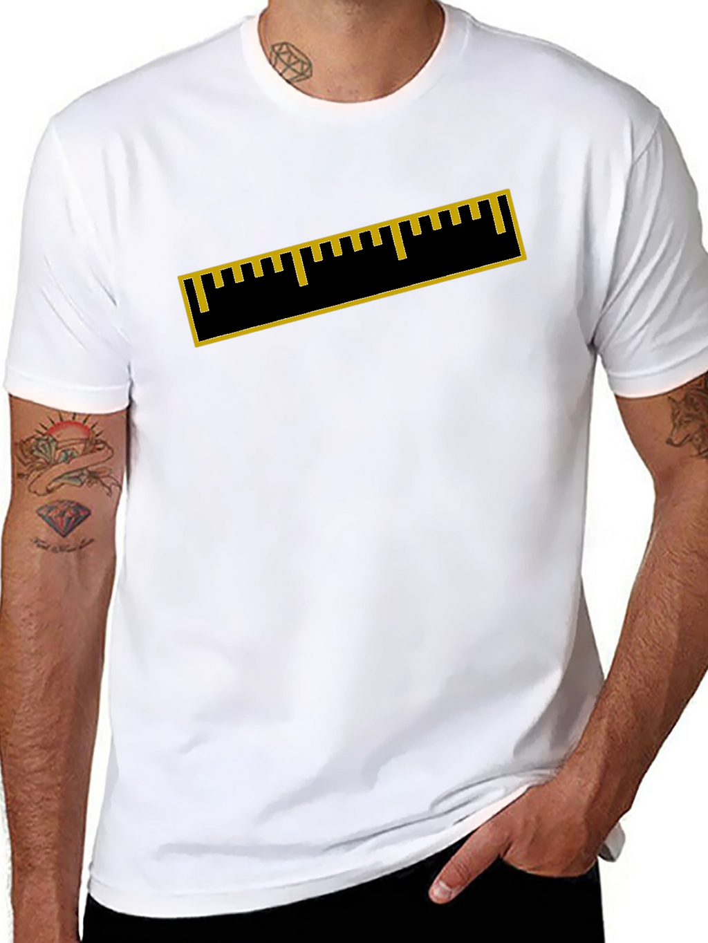 Ruler Graphic Black T-Shirt