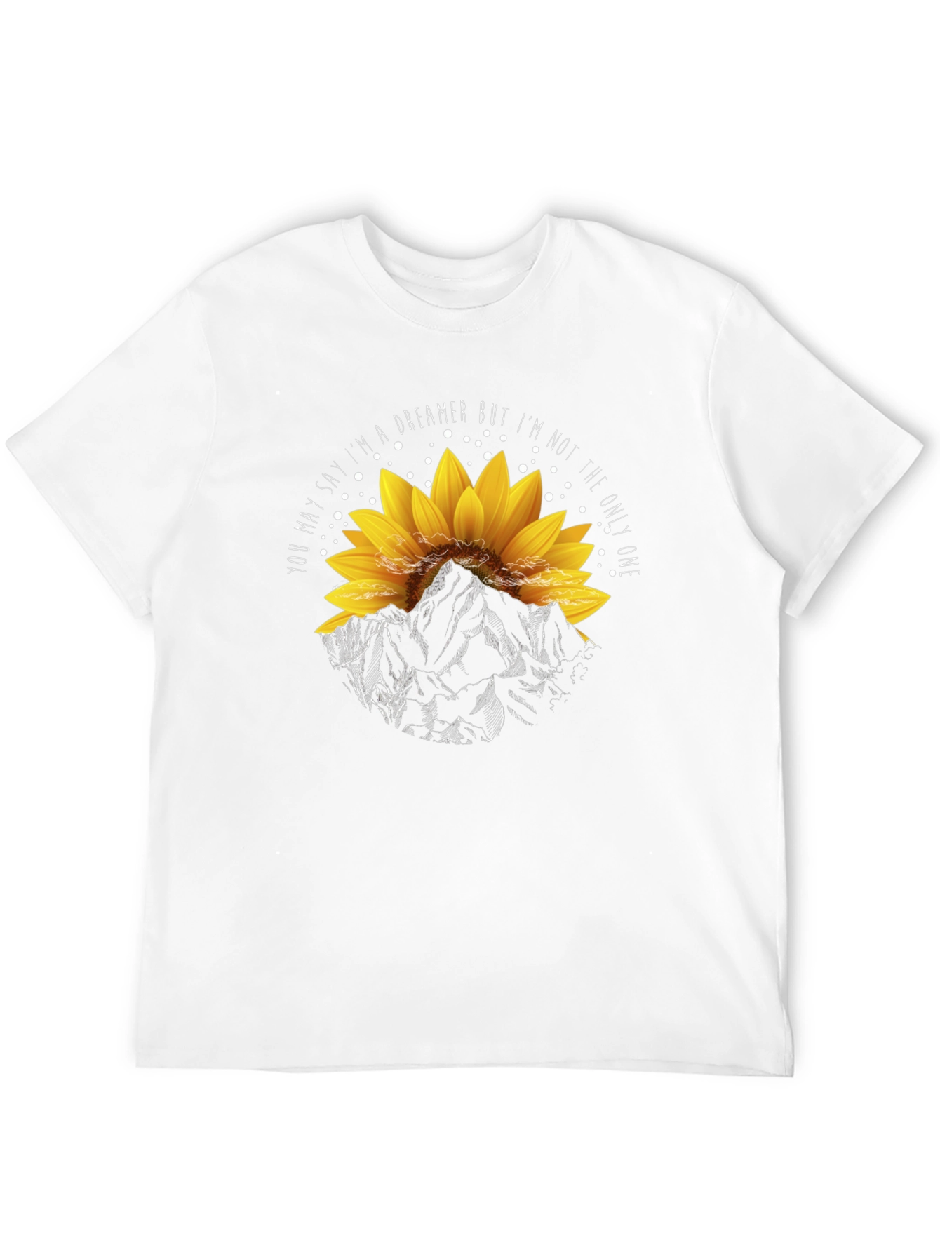 Dreamer Sunflower Mountain Graphic T-Shirt