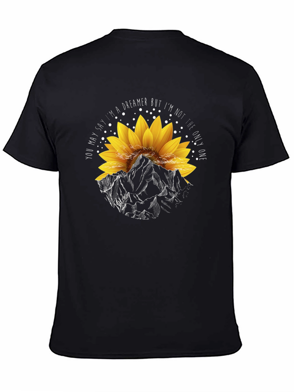 Dreamer Sunflower Mountain Graphic T-Shirt