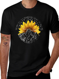 Dreamer Sunflower Mountain Graphic T-Shirt