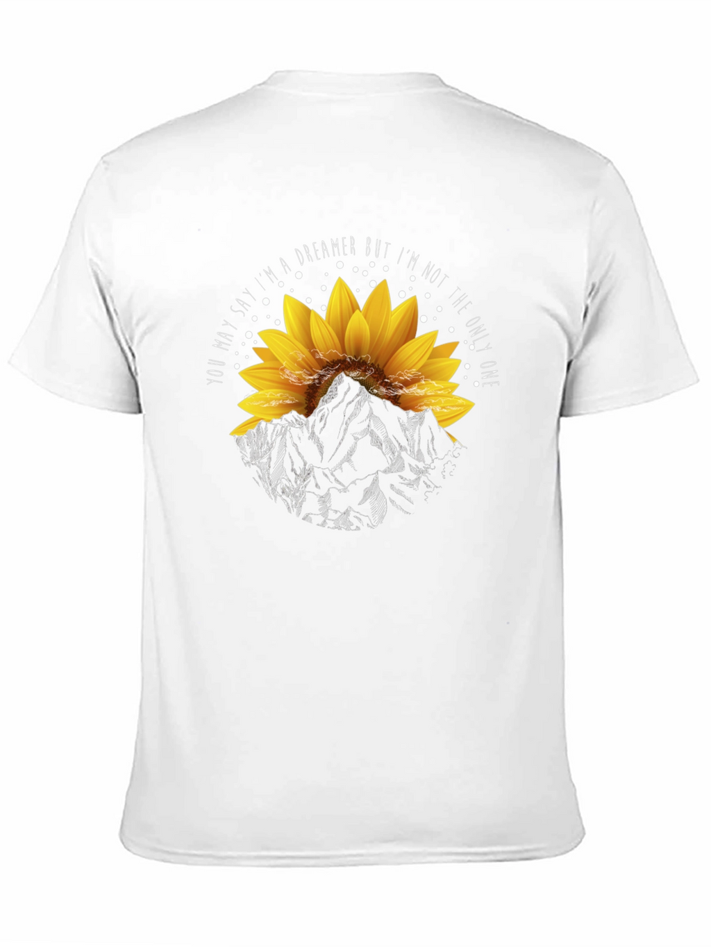 Dreamer Sunflower Mountain Graphic T-Shirt