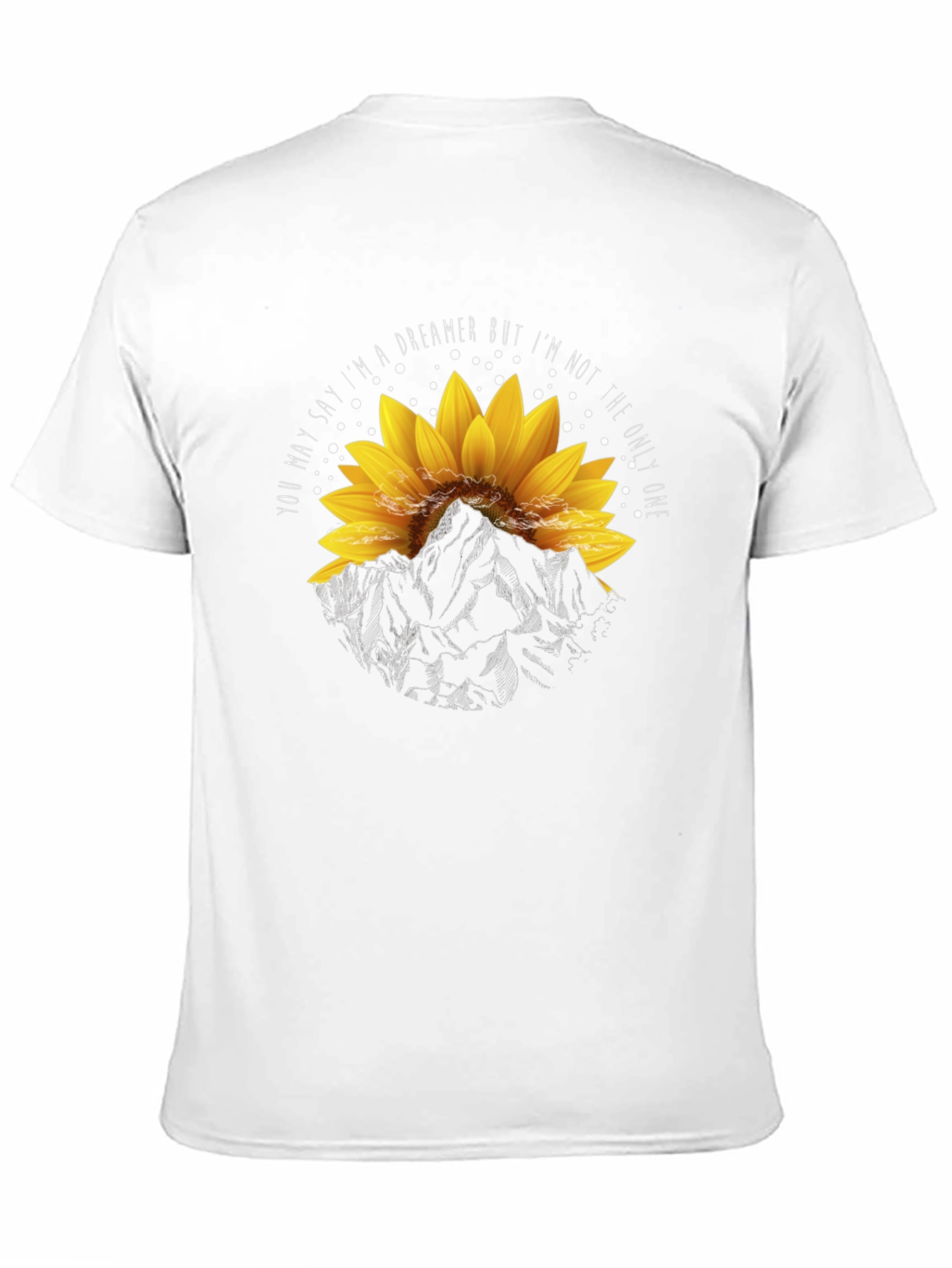 Dreamer Sunflower Mountain Graphic T-Shirt