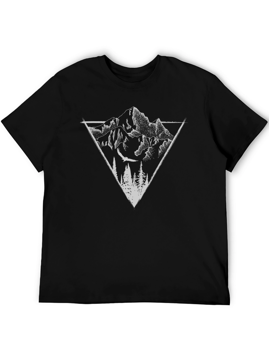 Mountain Triangle Black Graphic Tee