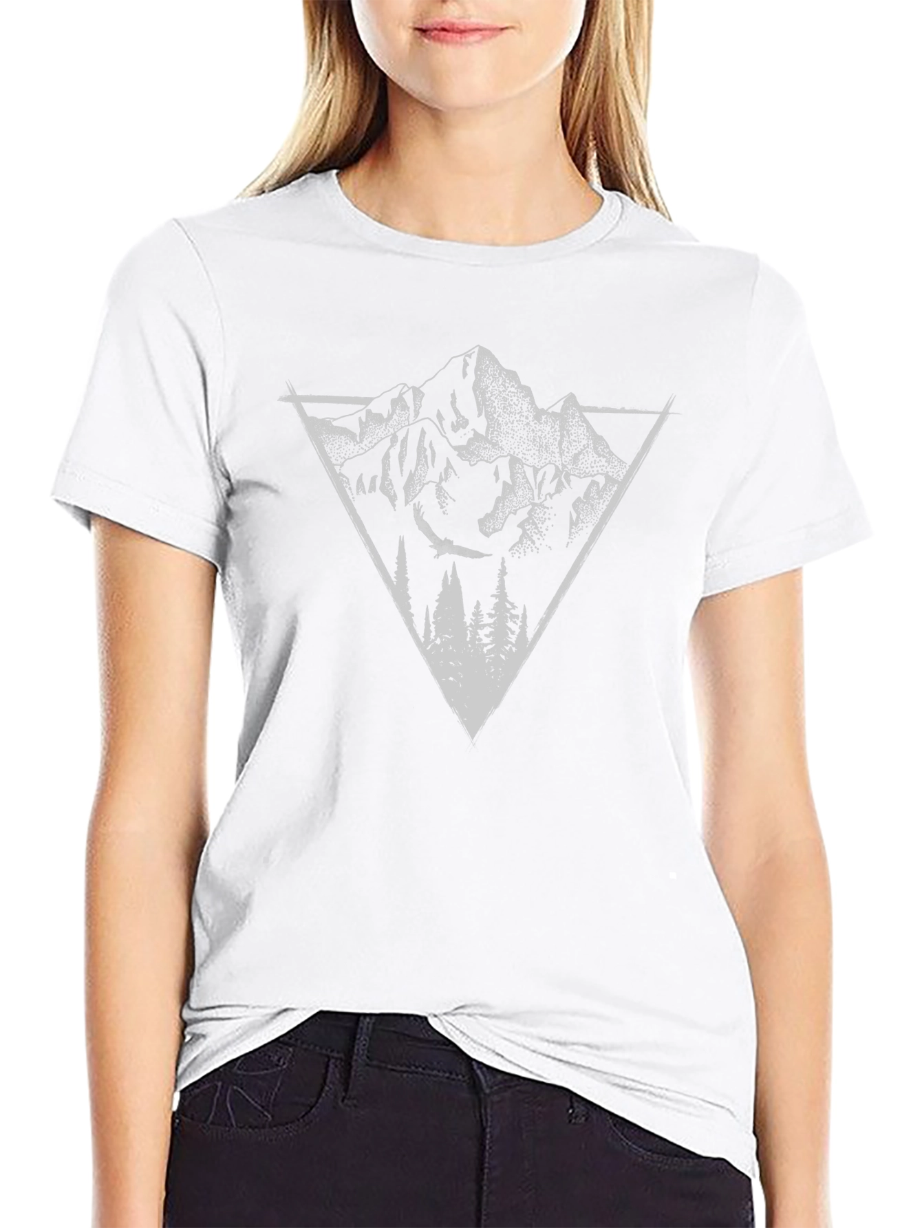 Mountain Triangle Black Graphic Tee