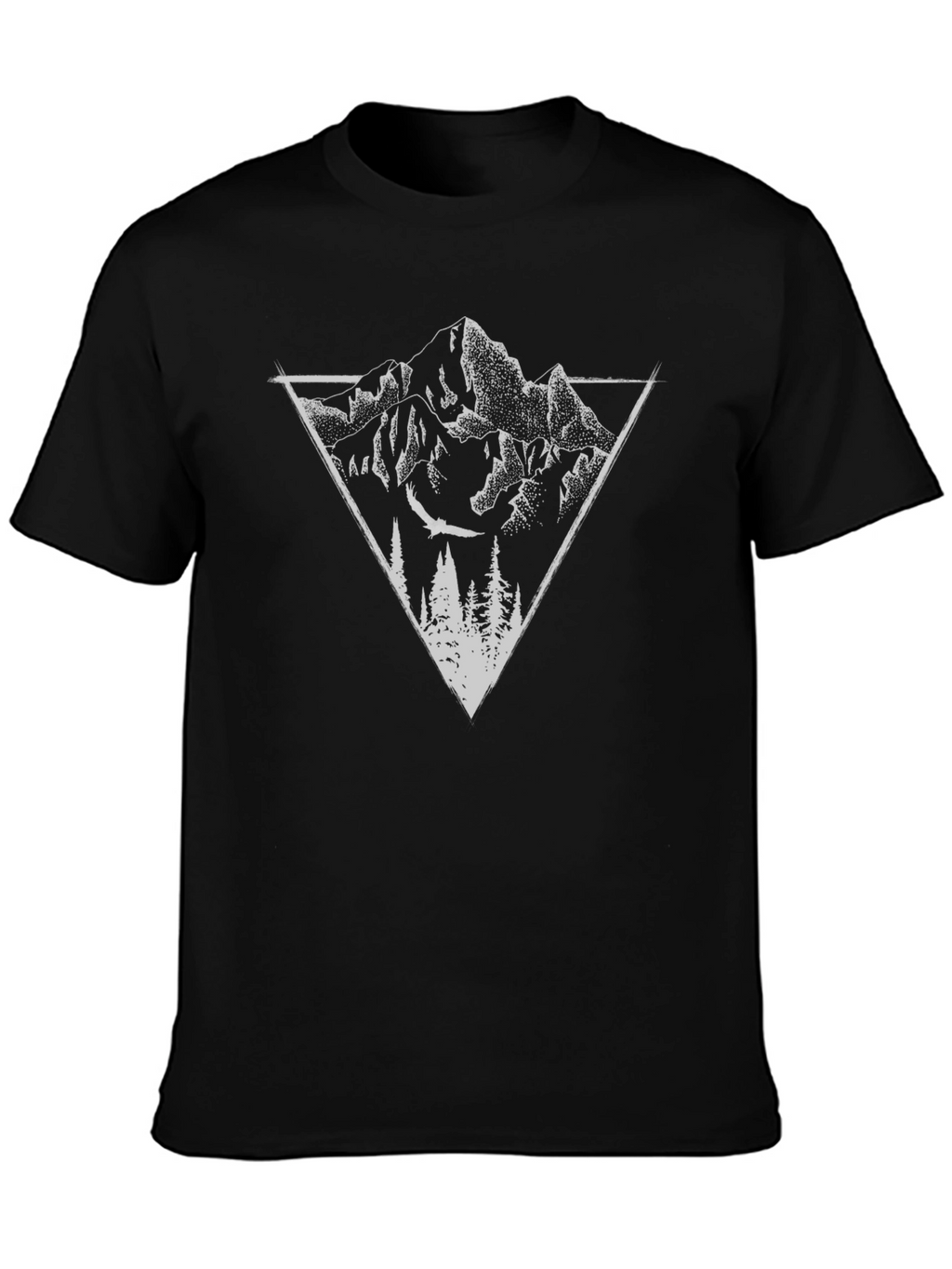 Mountain Triangle Black Graphic Tee