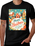 Festive Christmas Village Graphic Tee