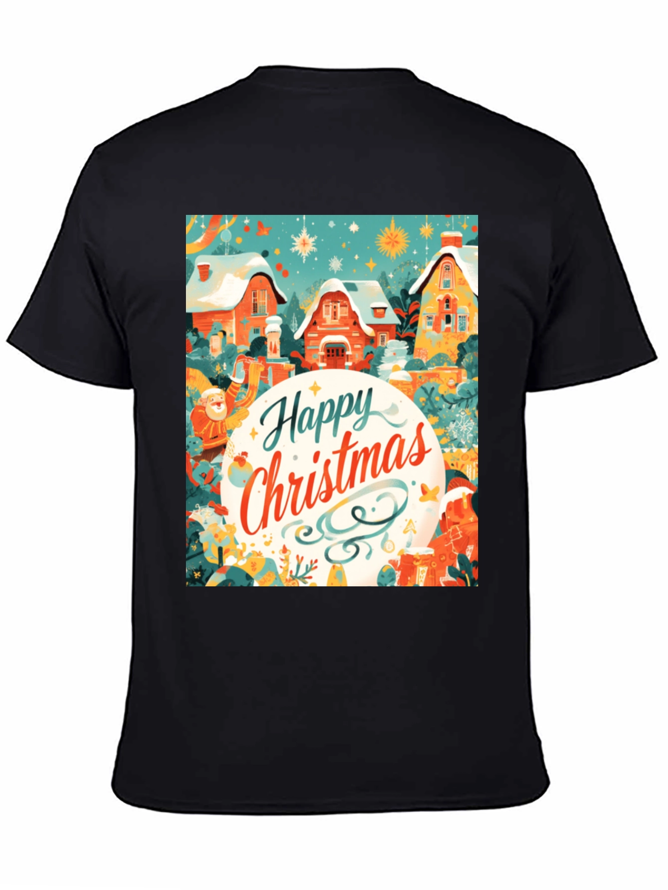 Festive Christmas Village Graphic Tee