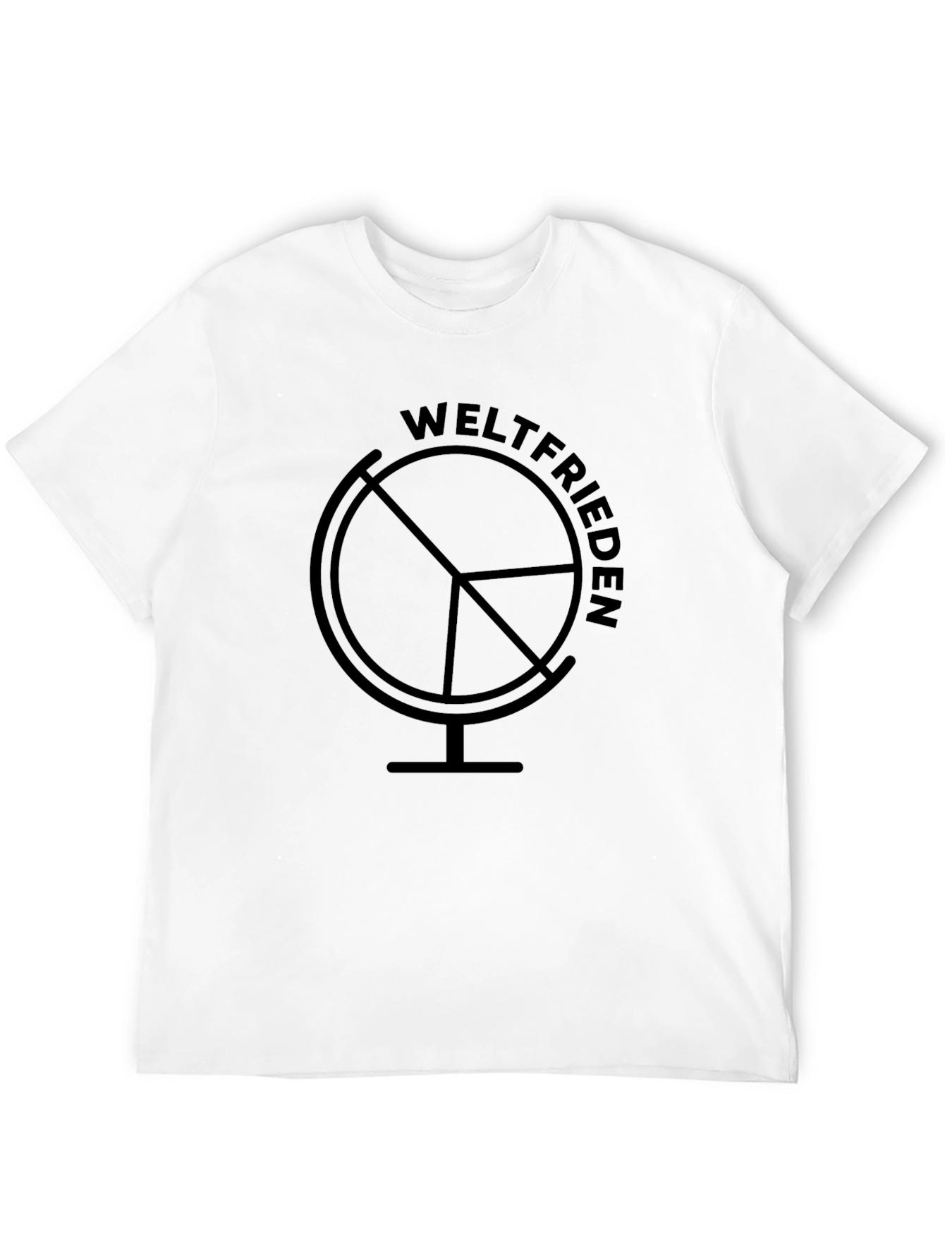 Weltfrieden Globe Black T-Shirt